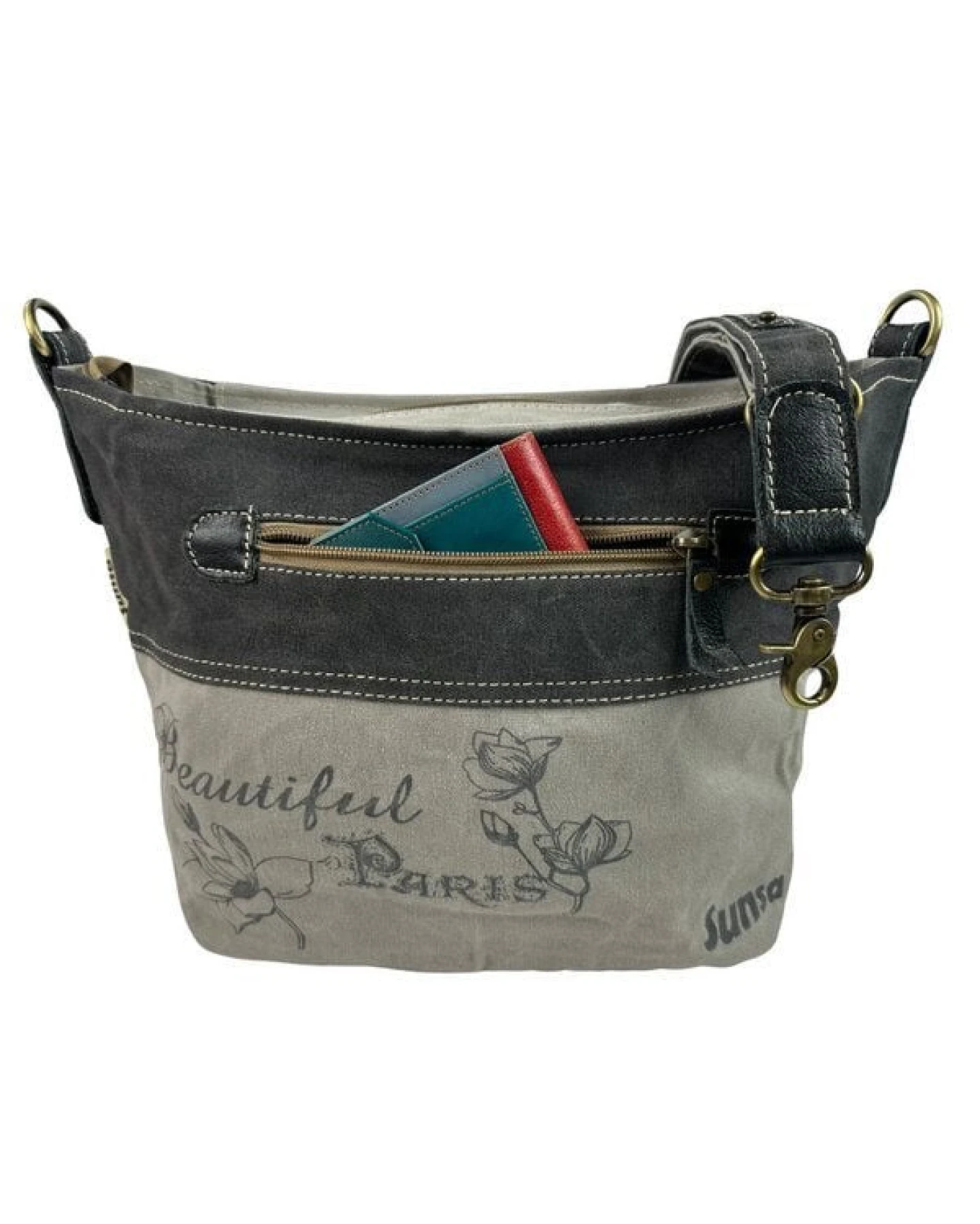 Sunsa Damen Umhängetasche Schultertasche Crossbody Tasche aus Canvas – Ansicht 4