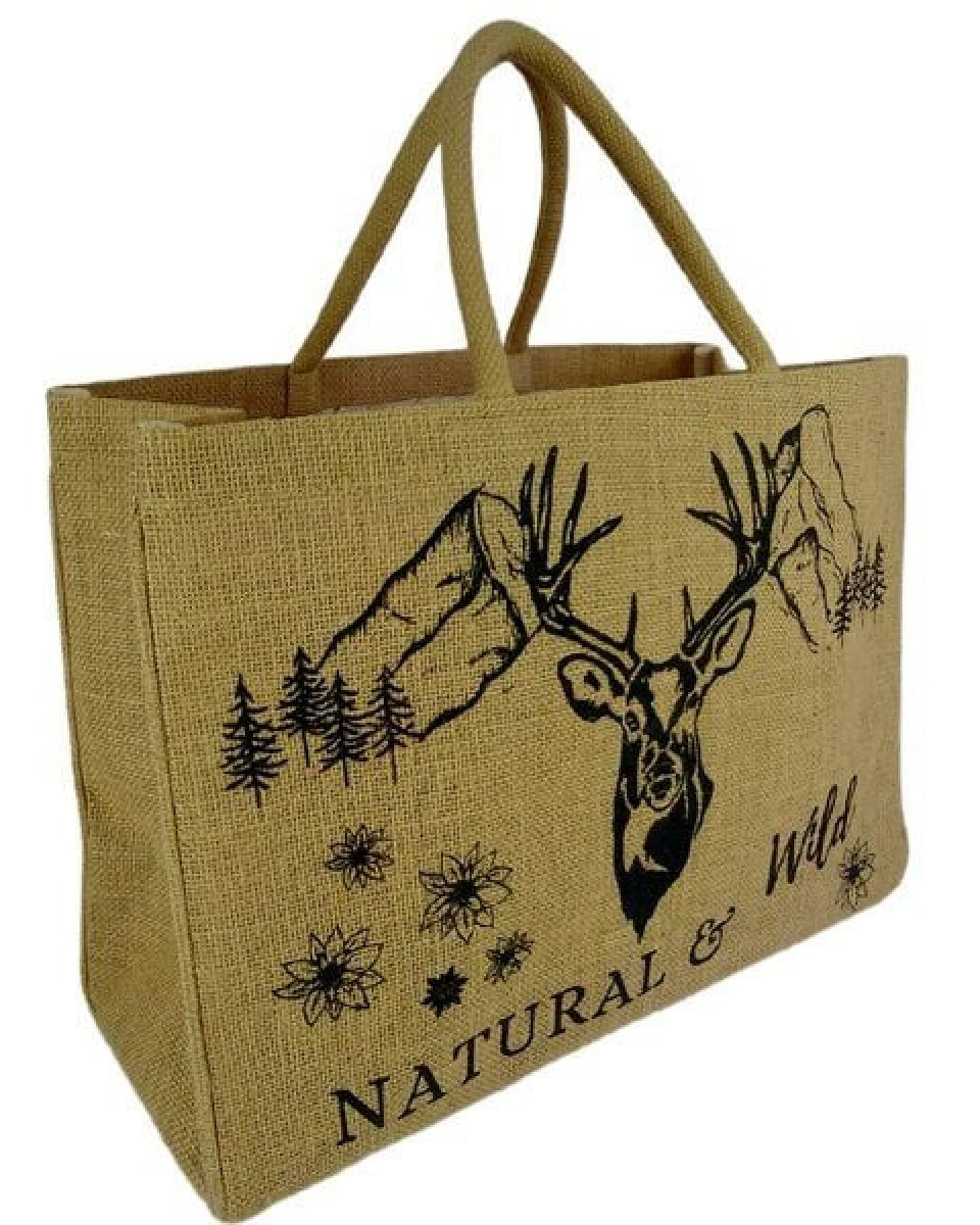 Domelo große Jute Einkaufskorb, Vegane Einkaufstasche nachhaltige Handtasche/ Shopper – Ansicht 4
