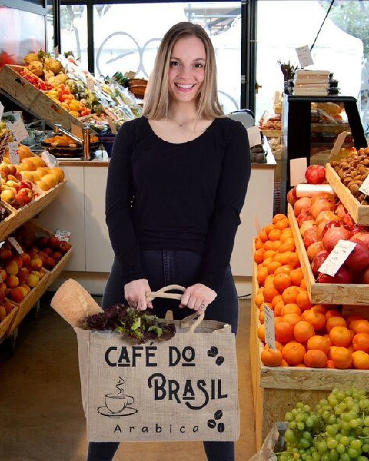 Domelo große Jute Einkaufskorb, Vegane Einkaufstasche nachhaltige Handtasche/ Shopper – Ansicht 4