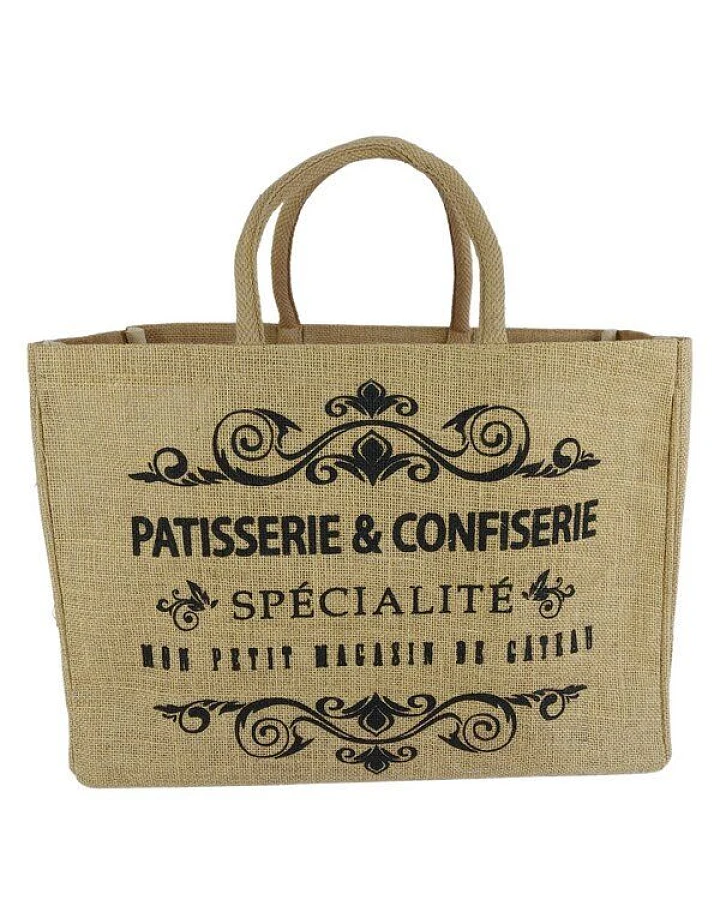 Domelo große Jute Einkaufskorb, Vegane Einkaufstasche nachhaltige Handtasche/ Shopper