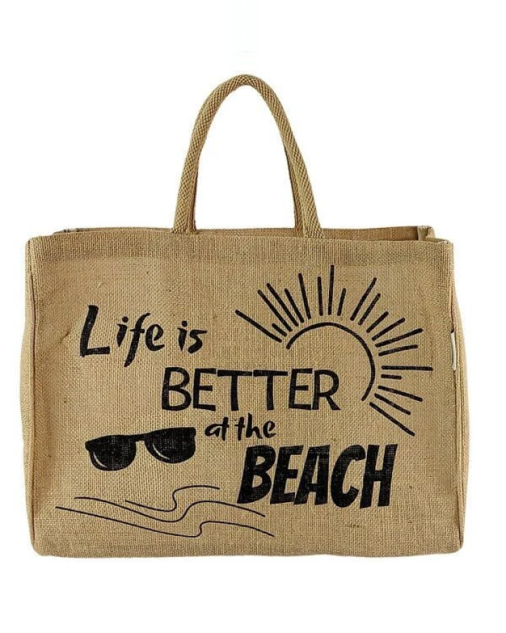 Domelo große Jute Einkaufskorb, Vegane Einkaufstasche Handtasche/ Shopper