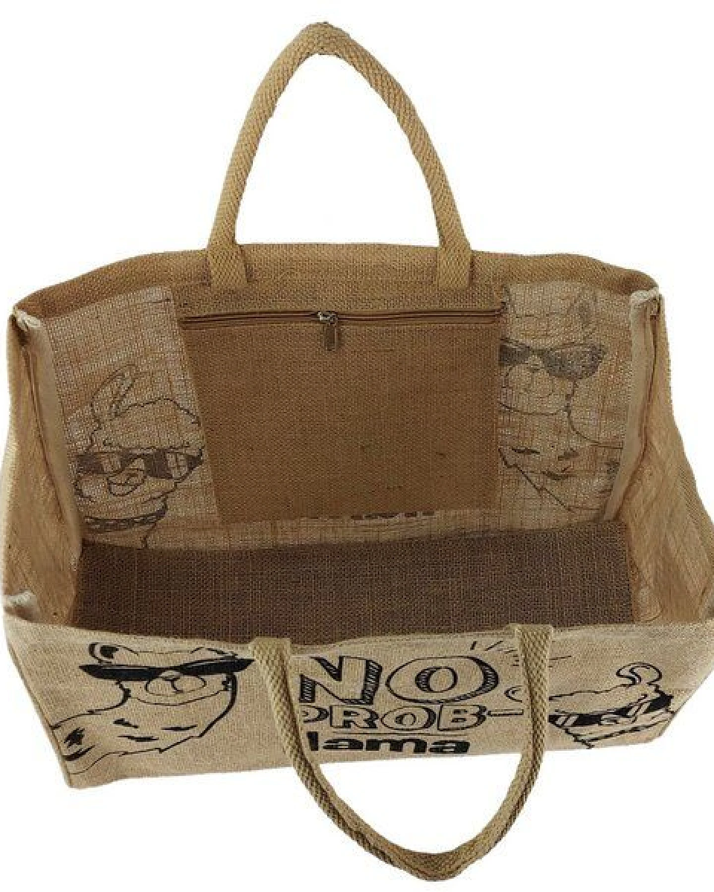 Domelo große Jute Einkaufskorb, Vegane Einkaufstasche nachhaltige Handtasche/ Shopper – Ansicht 3