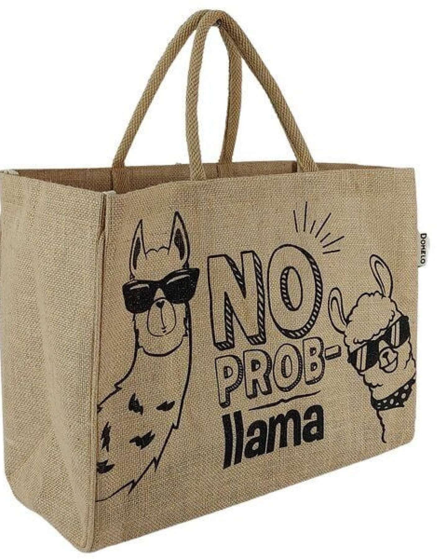 Domelo große Jute Einkaufskorb, Vegane Einkaufstasche nachhaltige Handtasche/ Shopper – Ansicht 4