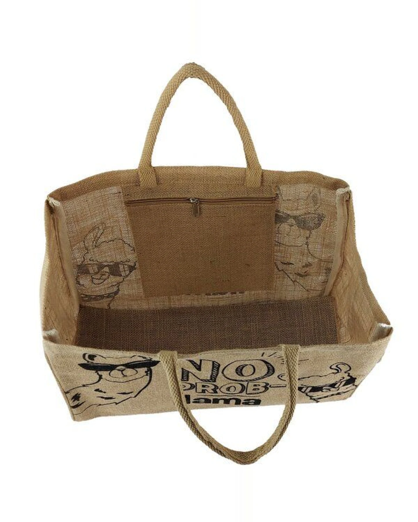 Domelo große Jute Einkaufskorb, Vegane Einkaufstasche nachhaltige Handtasche/ Shopper – Ansicht 3
