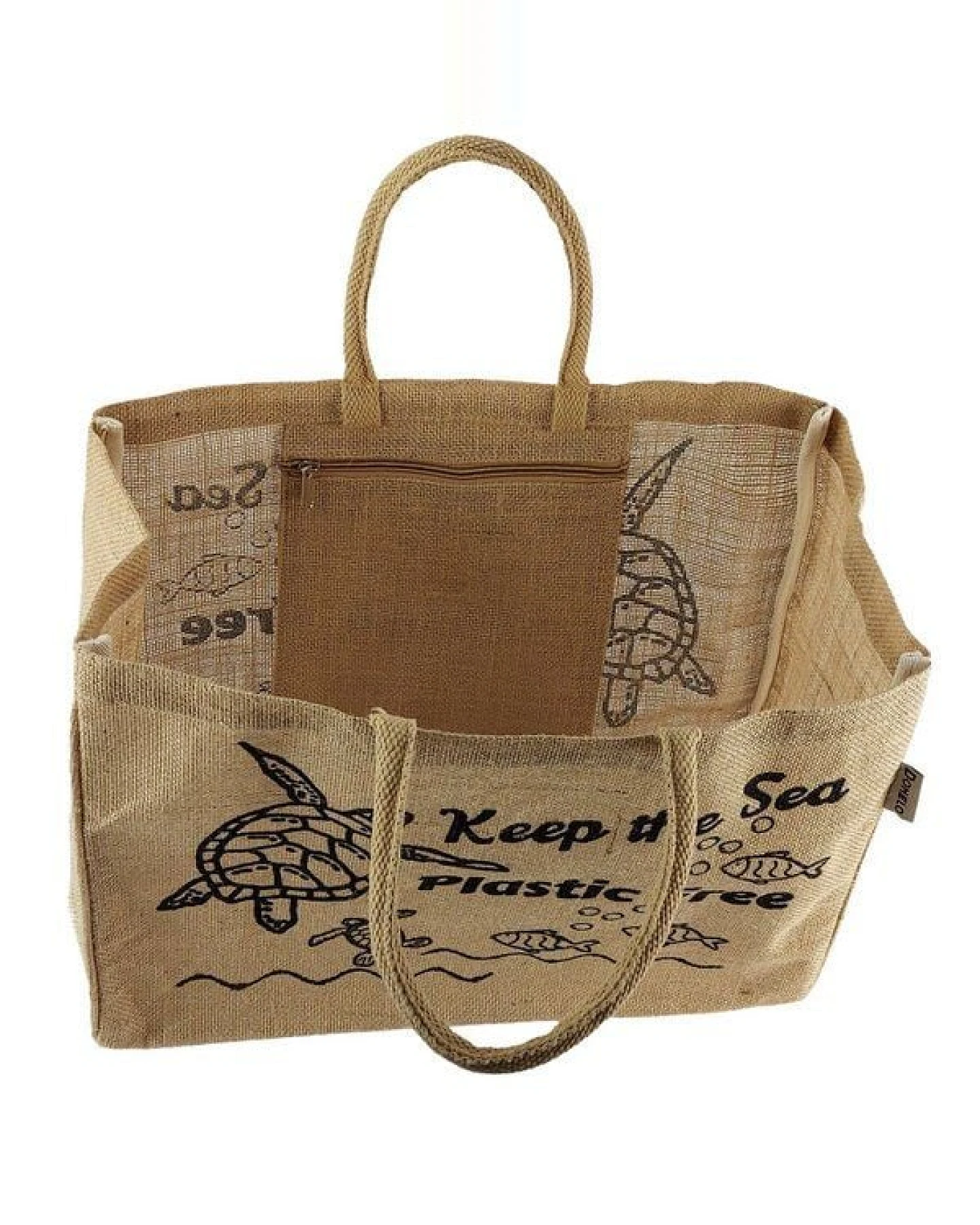 Domelo große Jute Einkaufskorb, Vegane Einkaufstasche nachhaltige Handtasche/ Shopper – Ansicht 4