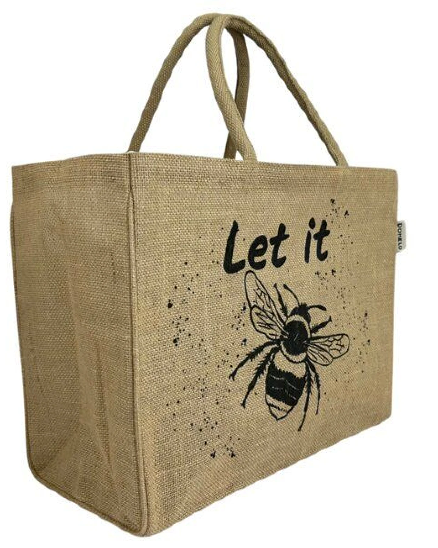Domelo große Jute Einkaufskorb, Vegane Einkaufstasche nachhaltige Handtasche/ Shopper – Ansicht 3