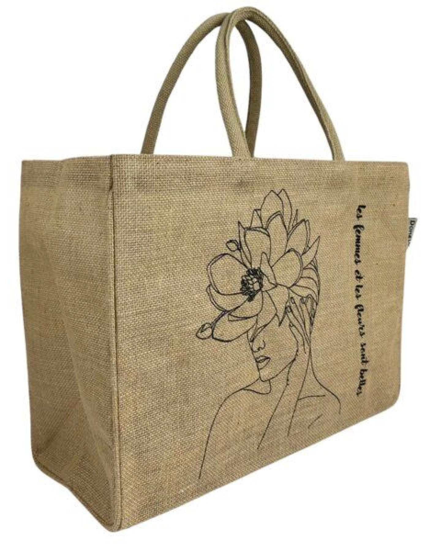 Domelo große Jute Einkaufskorb, Vegane Einkaufstasche nachhaltige Handtasche/ Shopper – Ansicht 4