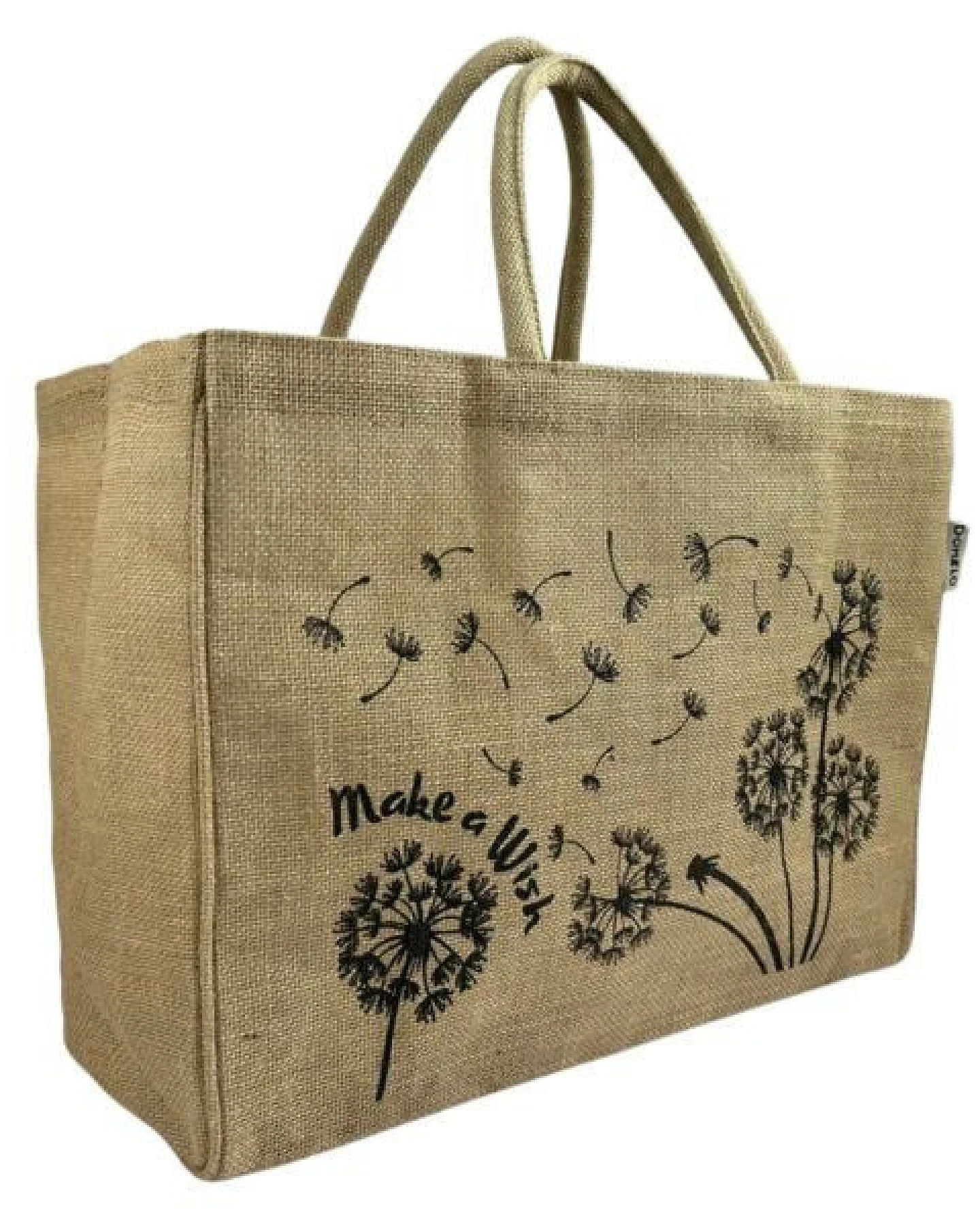 Domelo große Jute Einkaufskorb, Vegane Einkaufstasche nachhaltige Handtasche/ Shopper – Ansicht 3