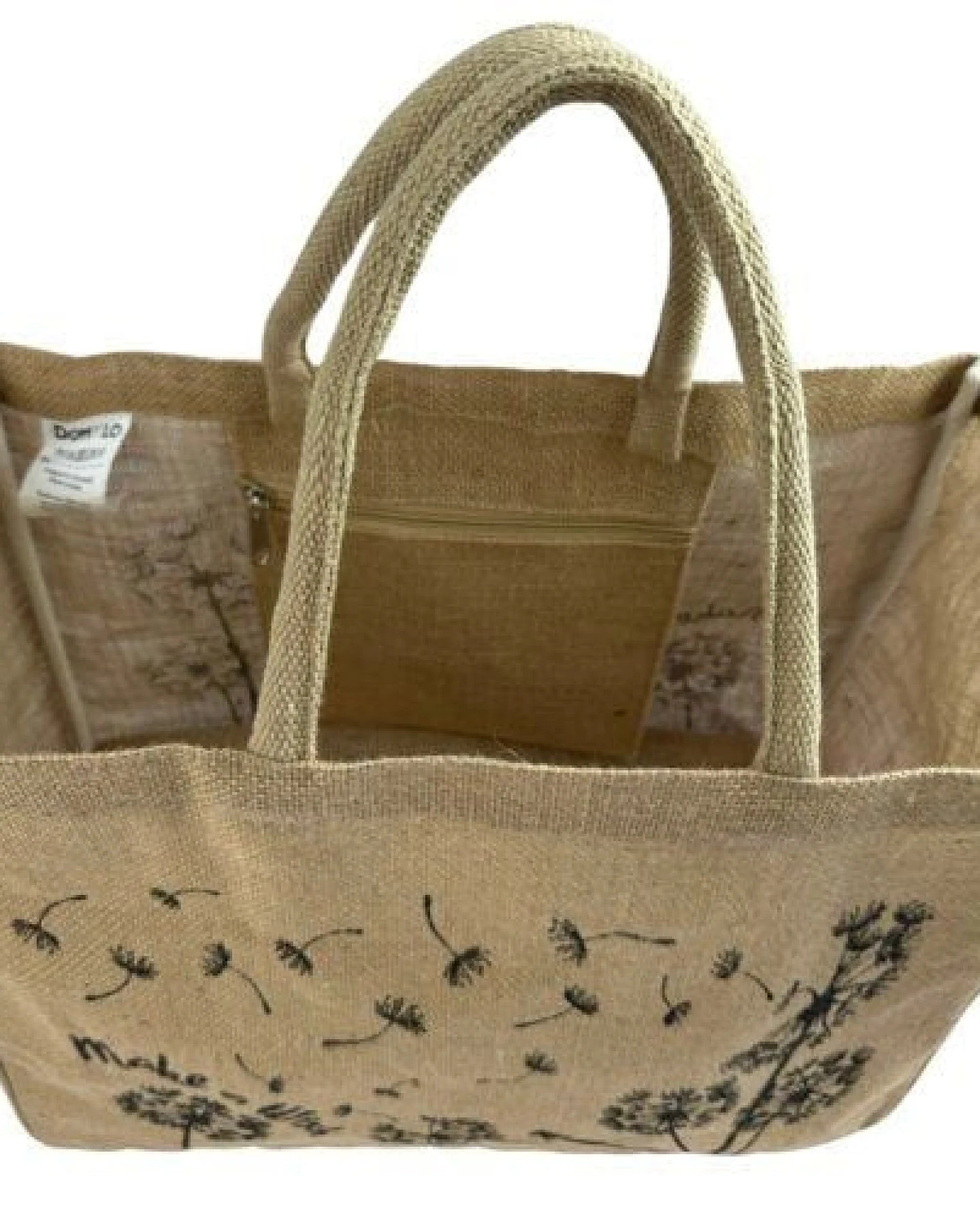 Domelo große Jute Einkaufskorb, Vegane Einkaufstasche nachhaltige Handtasche/ Shopper – Ansicht 4