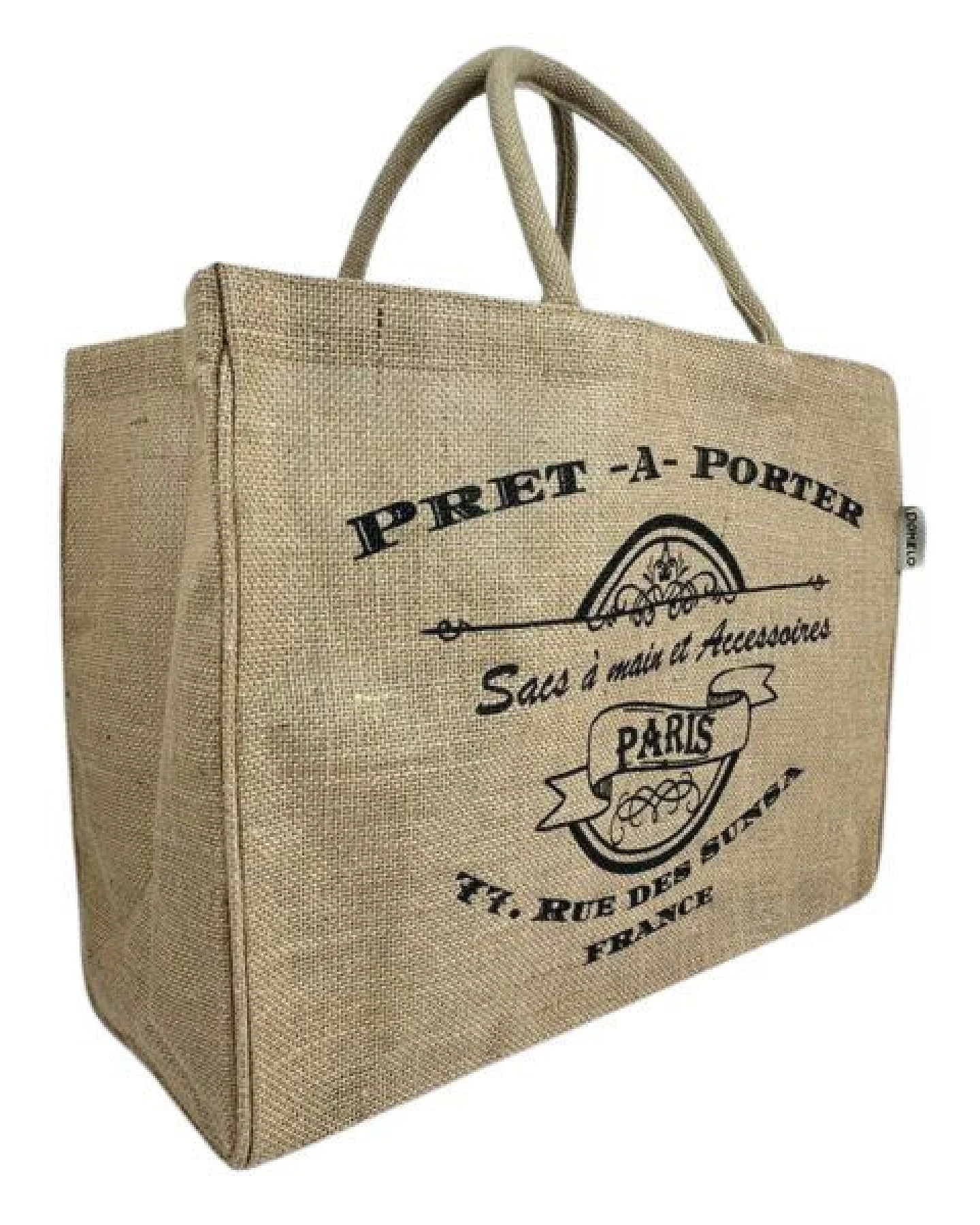 Domelo große Jute Einkaufskorb, Vegane Einkaufstasche nachhaltige Handtasche/ Shopper – Ansicht 4