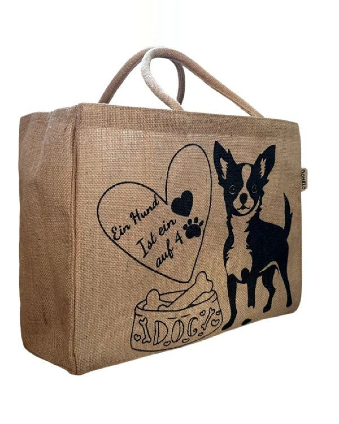Domelo große Jute Einkaufskorb, Vegane Einkaufstasche nachhaltige Handtasche/ Shopper – Ansicht 3