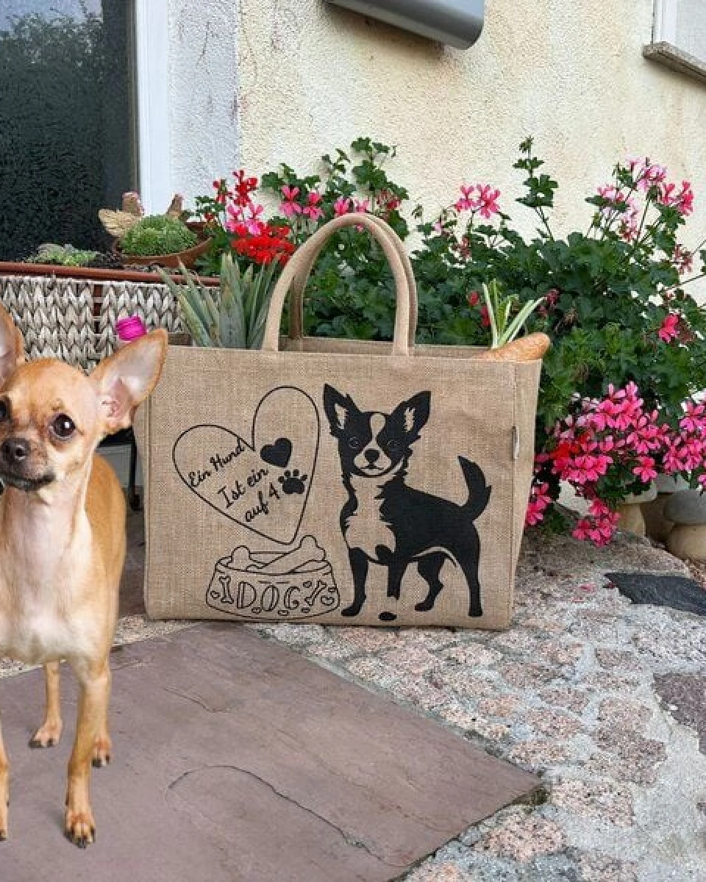 Domelo große Jute Einkaufskorb, Vegane Einkaufstasche nachhaltige Handtasche/ Shopper – Ansicht 4