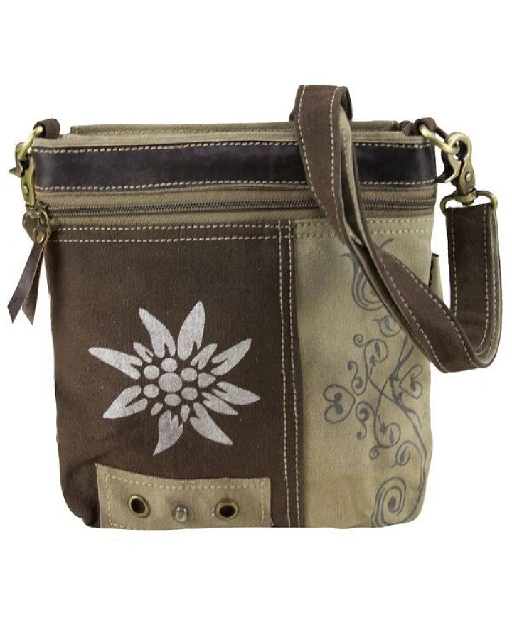 Domelo Trachtentasche Canvas Umhängetasche Damen Schultertasche Crossbody Tasche