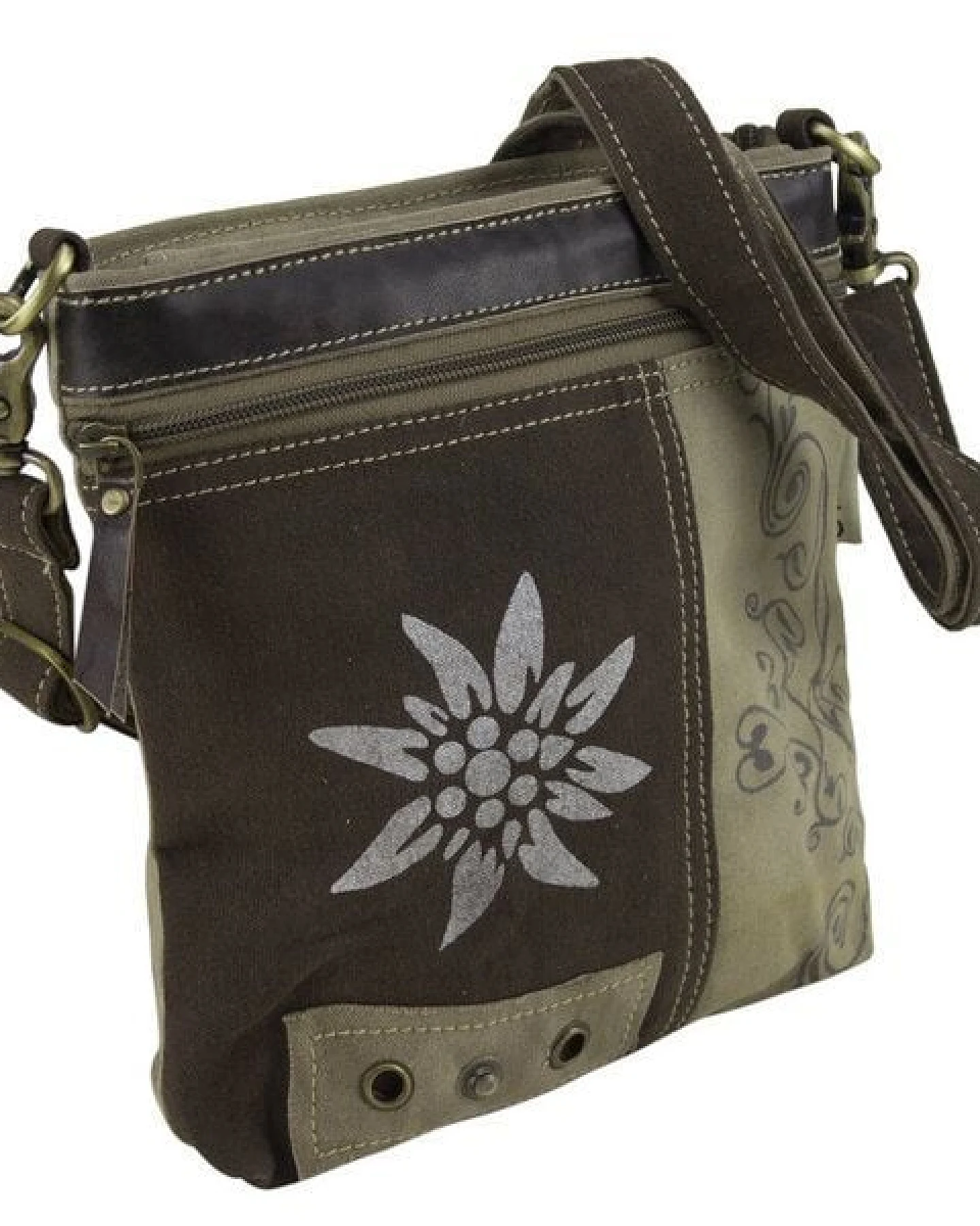 Domelo Trachtentasche Canvas Umhängetasche Damen Schultertasche Crossbody Tasche – Ansicht 3
