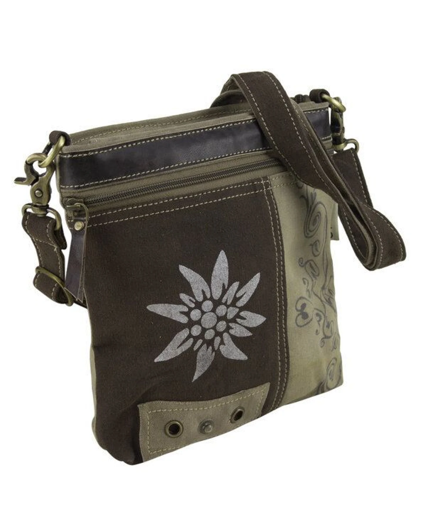Domelo Trachtentasche Canvas Umhängetasche Damen Schultertasche Crossbody Tasche – Ansicht 3