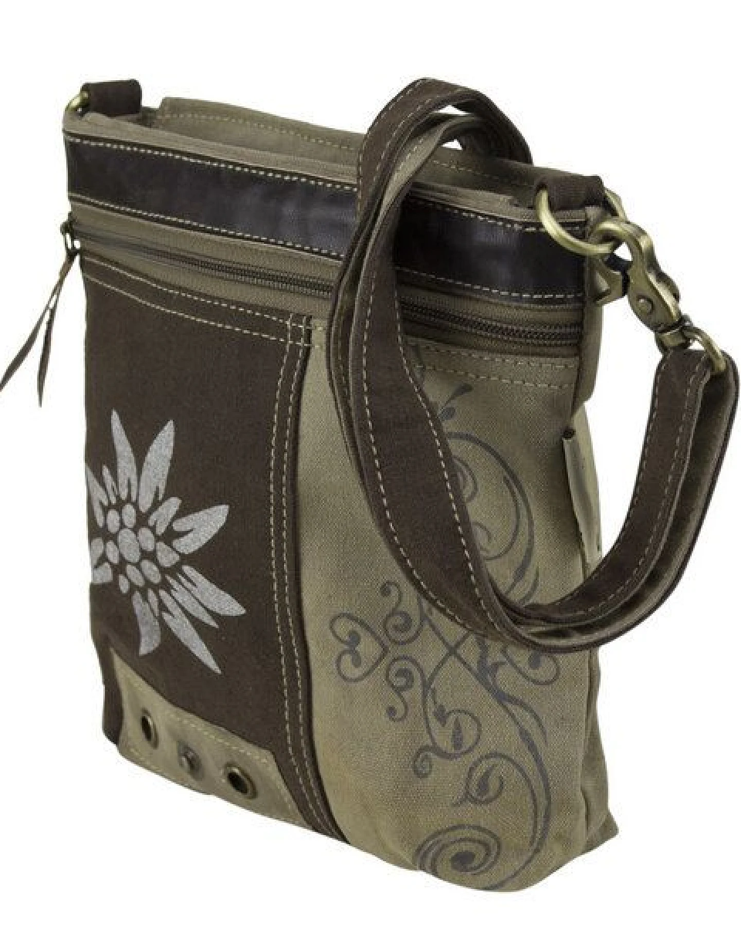 Domelo Trachtentasche Canvas Umhängetasche Damen Schultertasche Crossbody Tasche – Ansicht 4