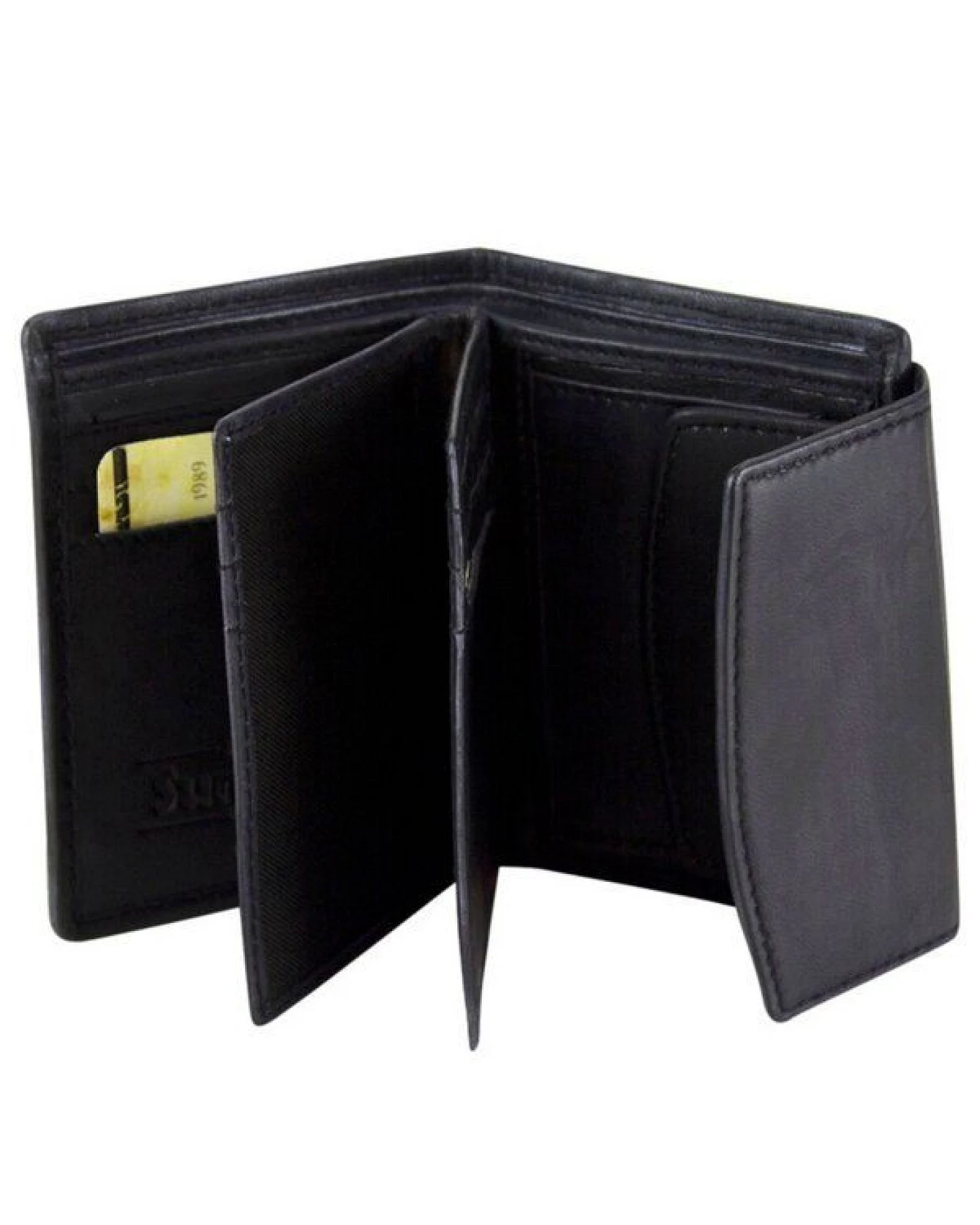 Sunsa Vintage Geldbörse Brieftasche Portemonnaie schwarz – Ansicht 3