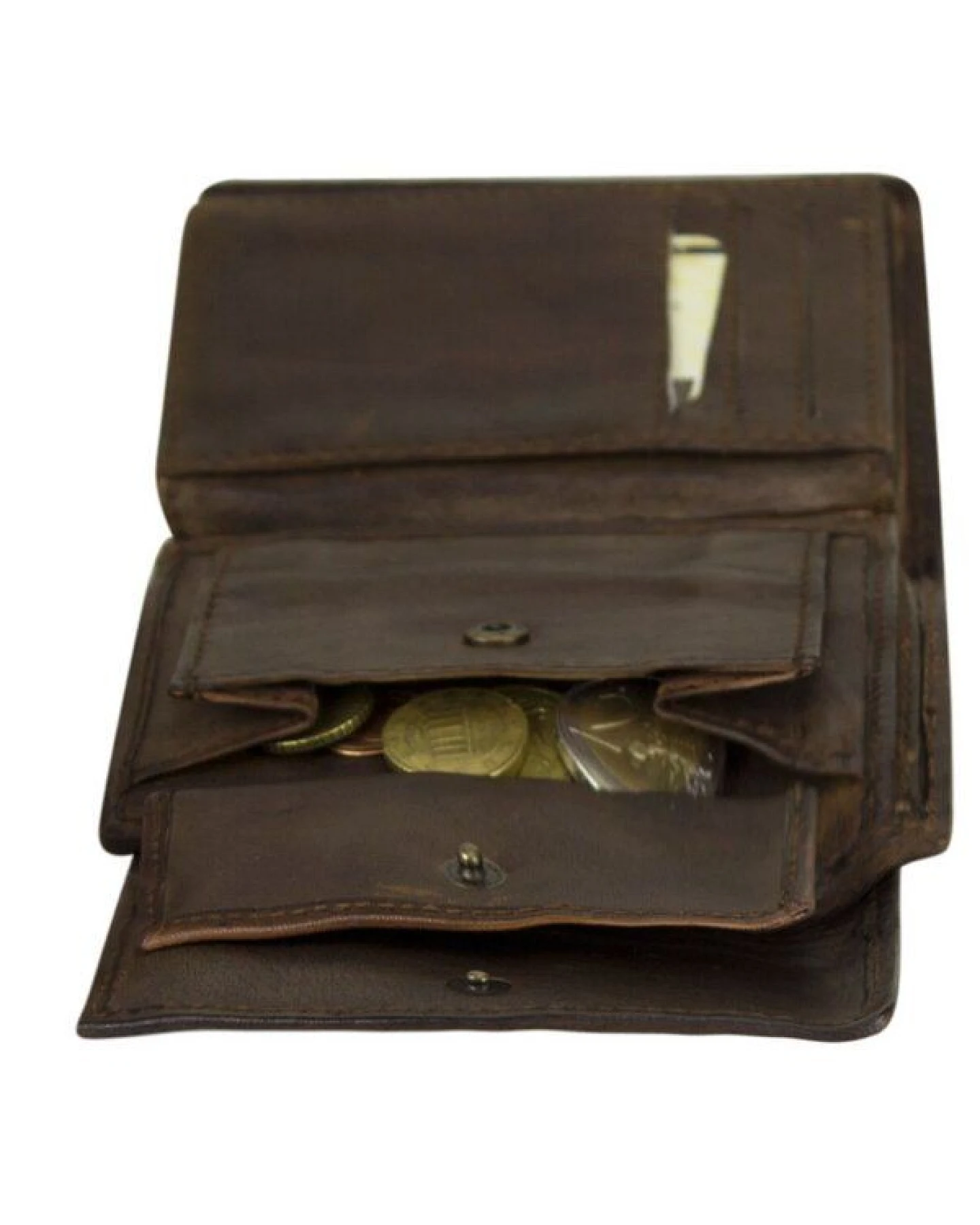 Sunsa Leder Geldbörse Vintage Portemonnaie Damen Brieftasche – Ansicht 3
