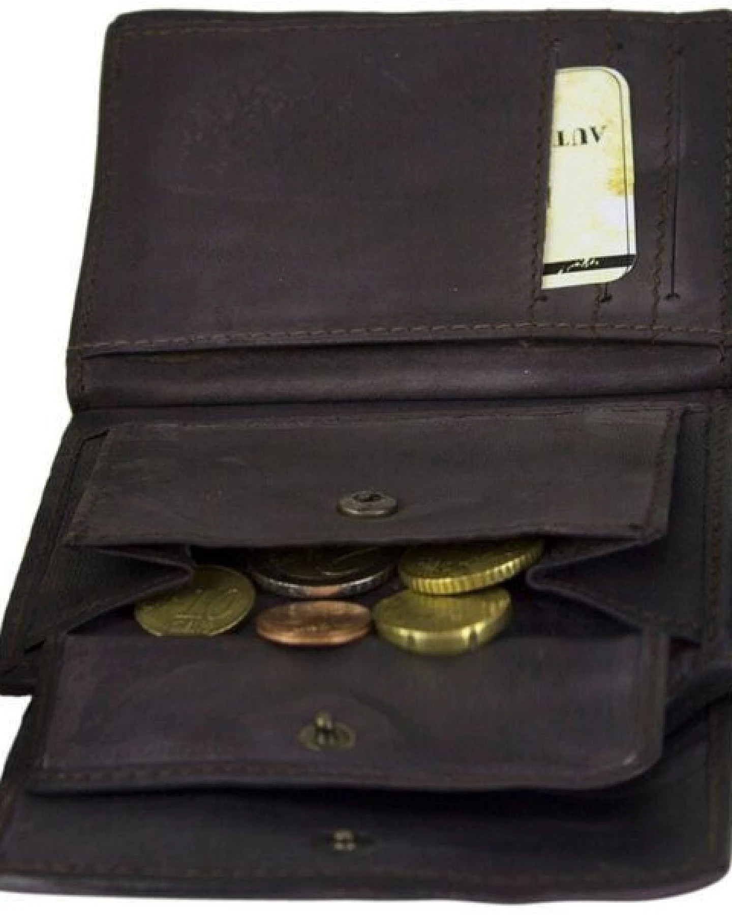 Sunsa Leder Geldbörse Vintage Portemonnaie Damen Brieftasche – Ansicht 4