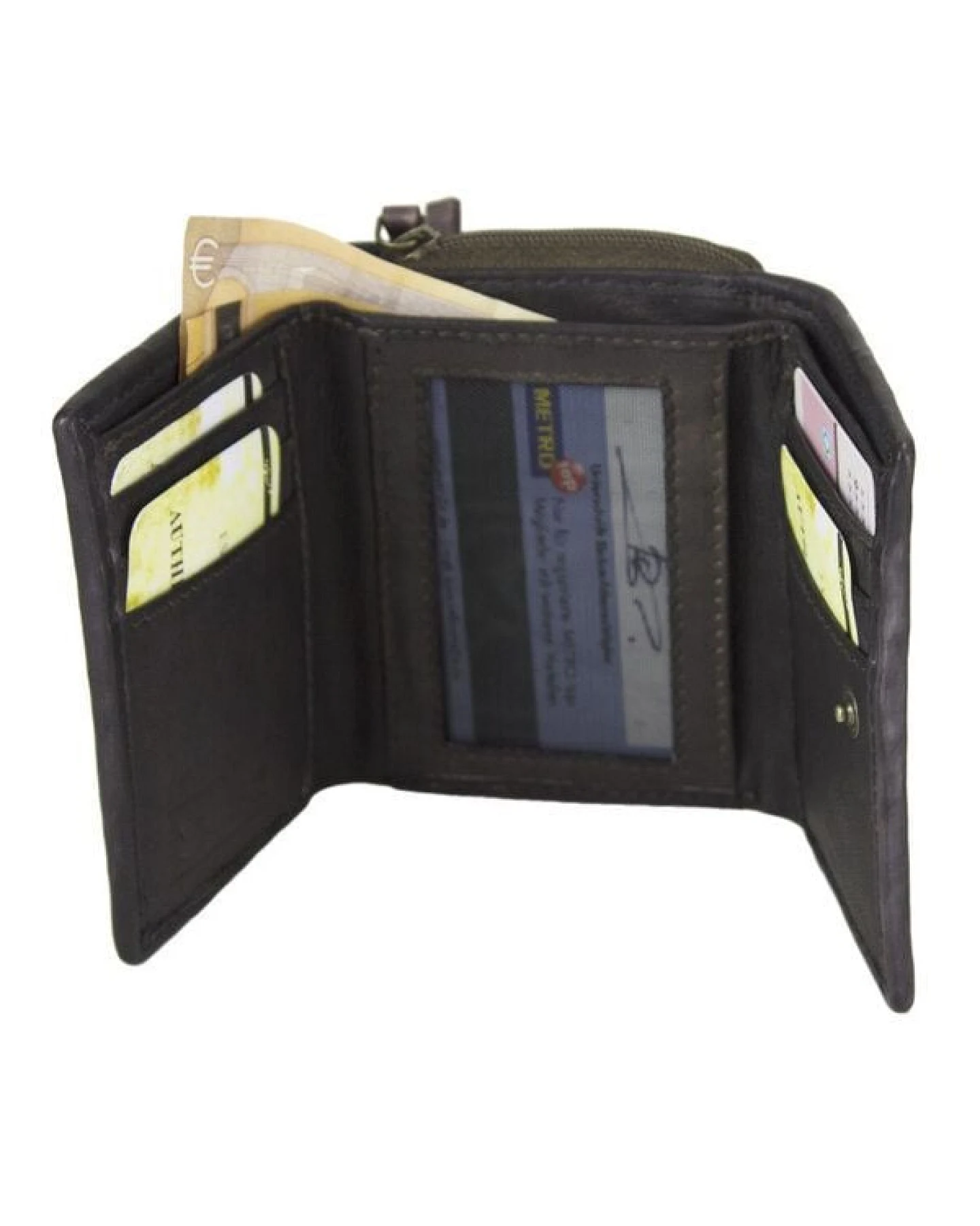 Sunsa Leder Geldbörse Vintage Portemonnaie, Damen Brieftasche – Ansicht 3