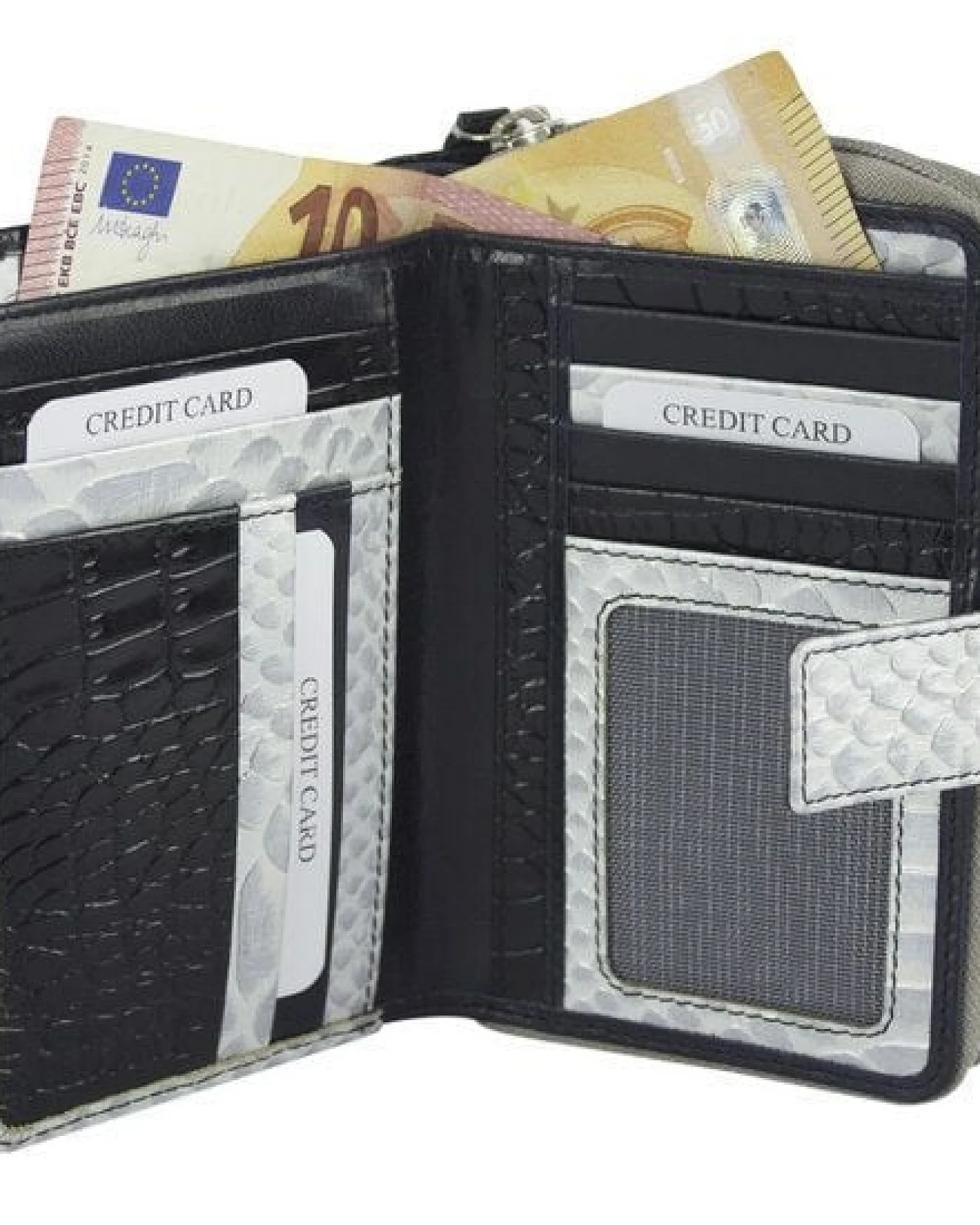 Sunsa Leder Geldbörse Portemonnaie aus Lederresten XL Brieftasche – Ansicht 2