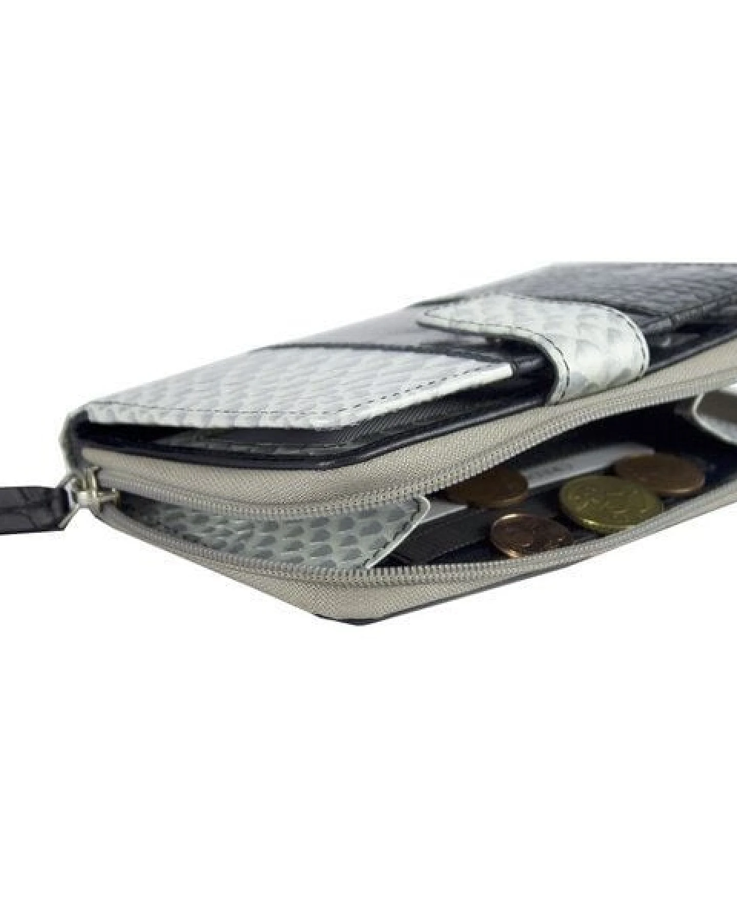 Sunsa Leder Geldbörse Portemonnaie aus Lederresten XL Brieftasche – Ansicht 4