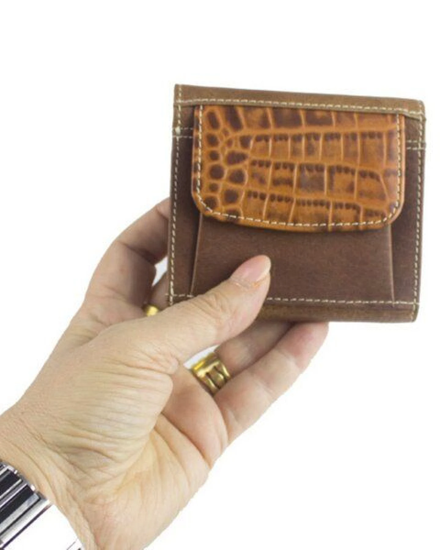 Sunsa Leder Geldbörse Damen Portemonnaie Brieftasche klein Geldbeutel – Ansicht 2