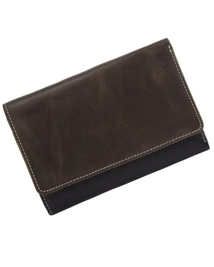 Sunsa Leder Damen Geldbörse Portemonnaie Brieftasche großer Geldbeutel