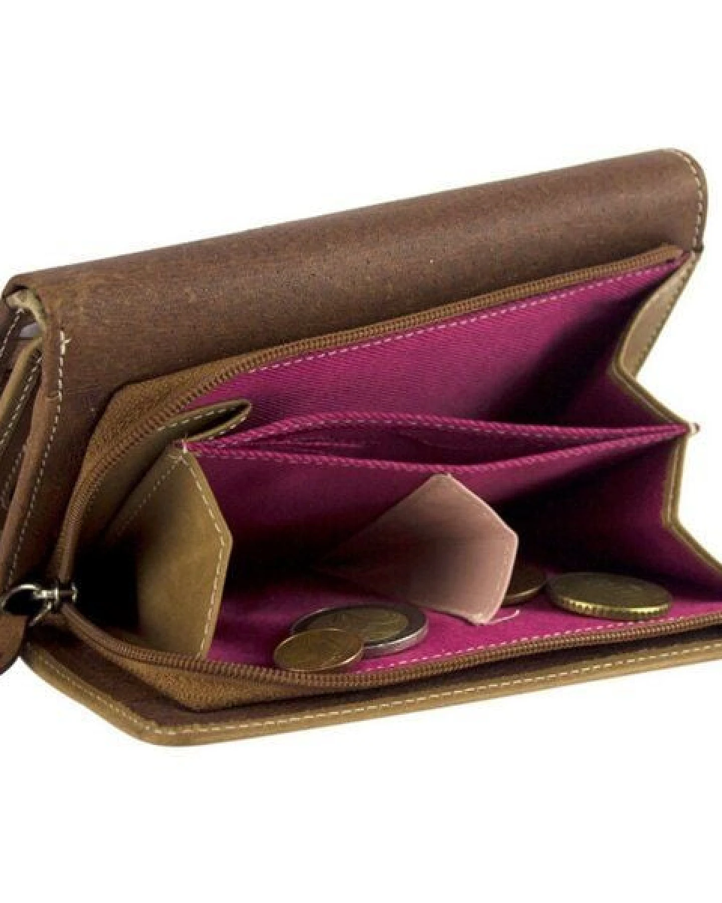 Sunsa Leder Damen Geldbörse Portemonnaie Brieftasche großer Geldbeutel – Ansicht 4