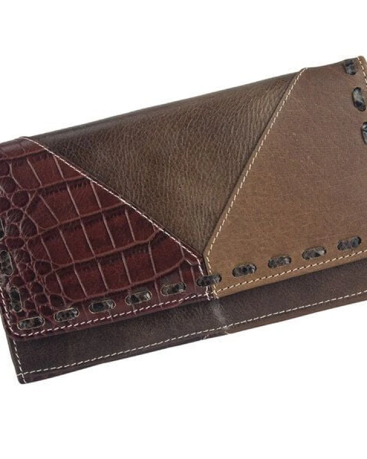 Sunsa Leder Geldbörse Damen Portemonnaie Brieftasche großer Geldbeutel