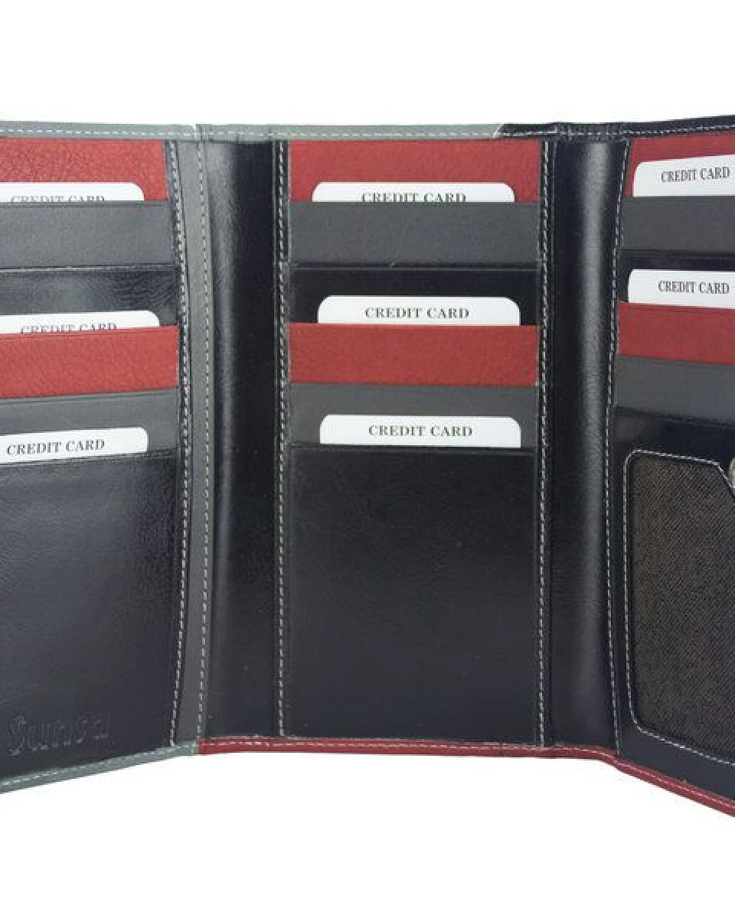 Sunsa Leder Geldbörse Damen Portemonnaie Brieftasche großer Geldbeutel – Ansicht 2