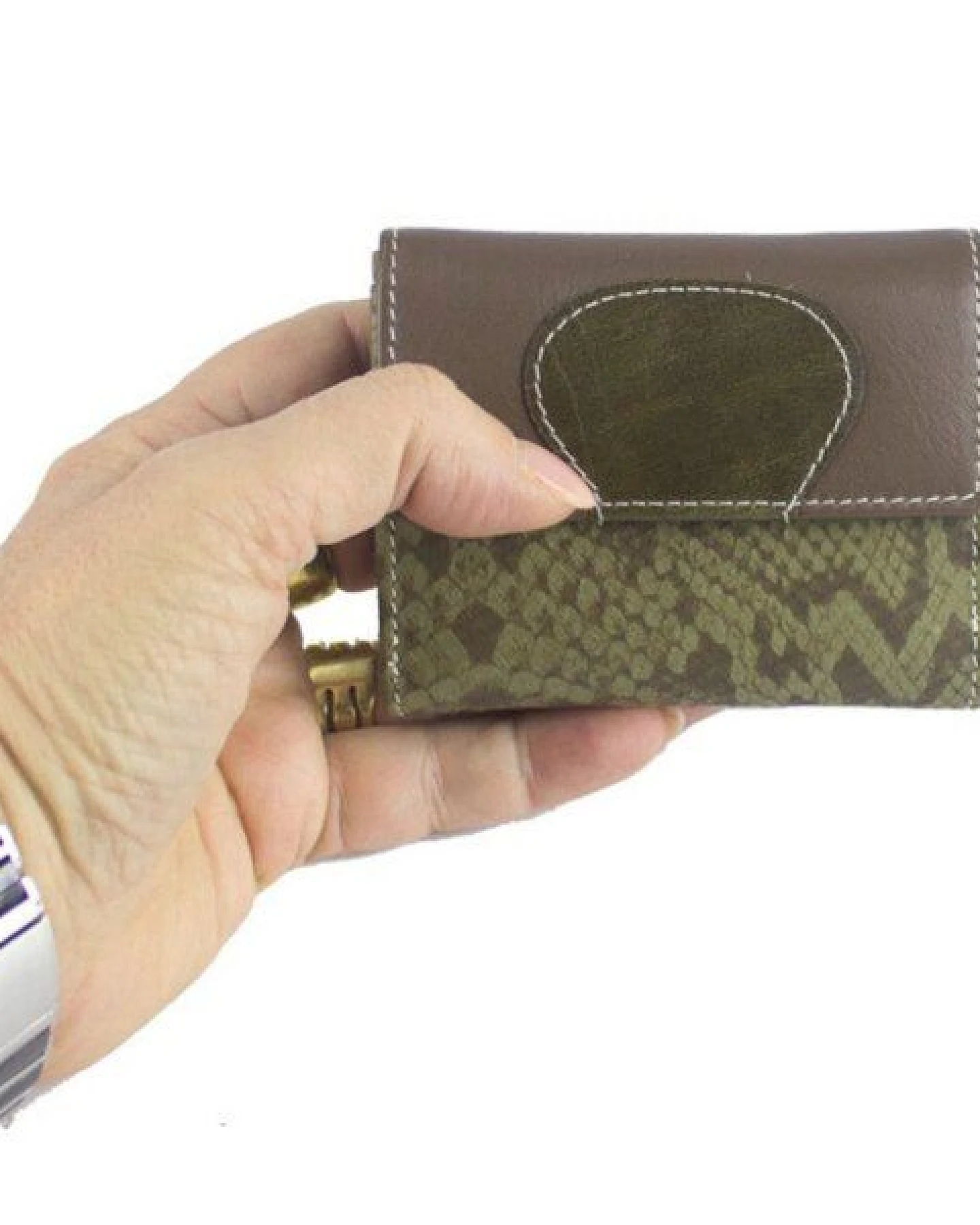 Sunsa Leder Geldbörse Portemonnaie kleine Brieftasche Geldbeutel – Ansicht 2