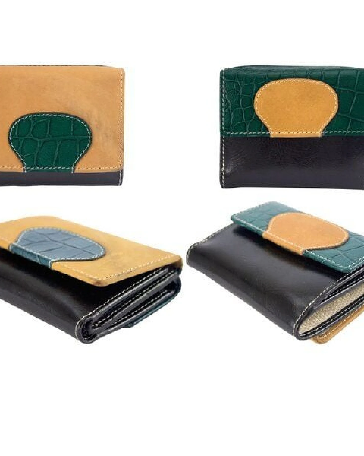 Sunsa Leder Geldbörse Portemonnaie kleine Brieftasche Geldbeutel – Ansicht 4
