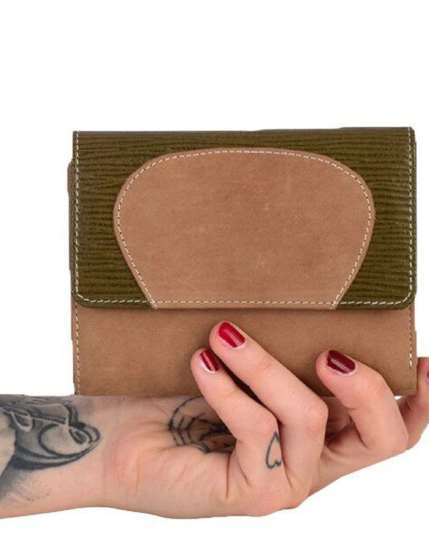 Sunsa Leder Geldbörse Portemonnaie Dame Brieftasche großer Geldbeutel – Ansicht 2