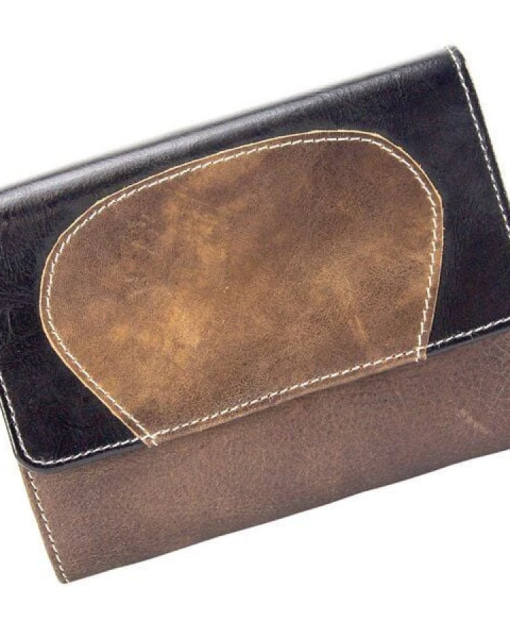 Sunsa Leder Geldbörse Portemonnaie Dame Brieftasche großer Geldbeutel