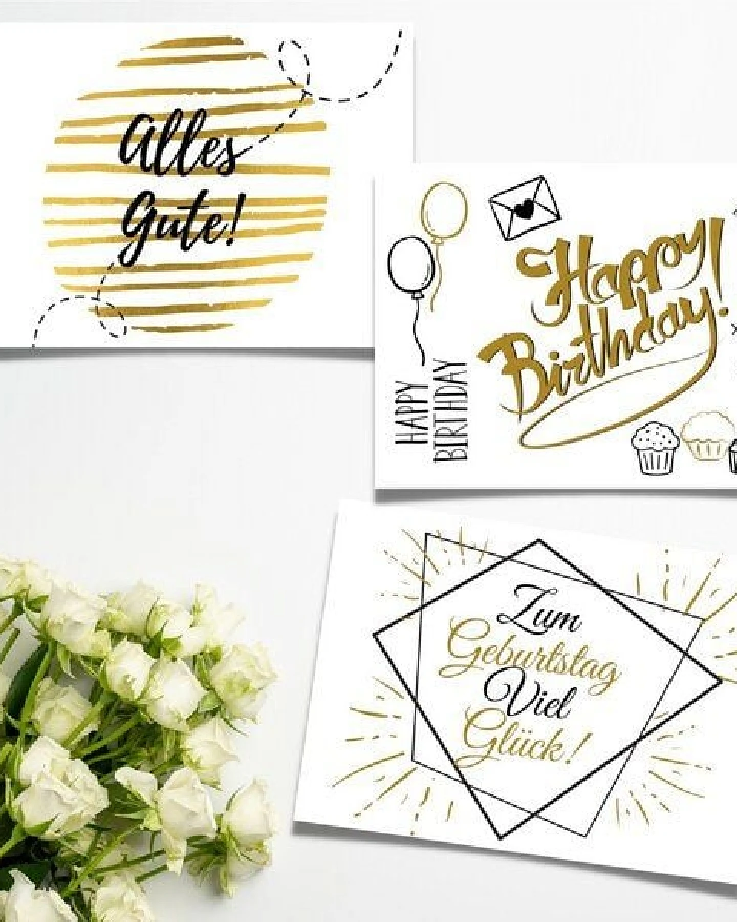 Domelo 12er Set Geburtstagskarten mit Umschlag Glückwunschkarten Postkarte als Grußkarten – Ansicht 4