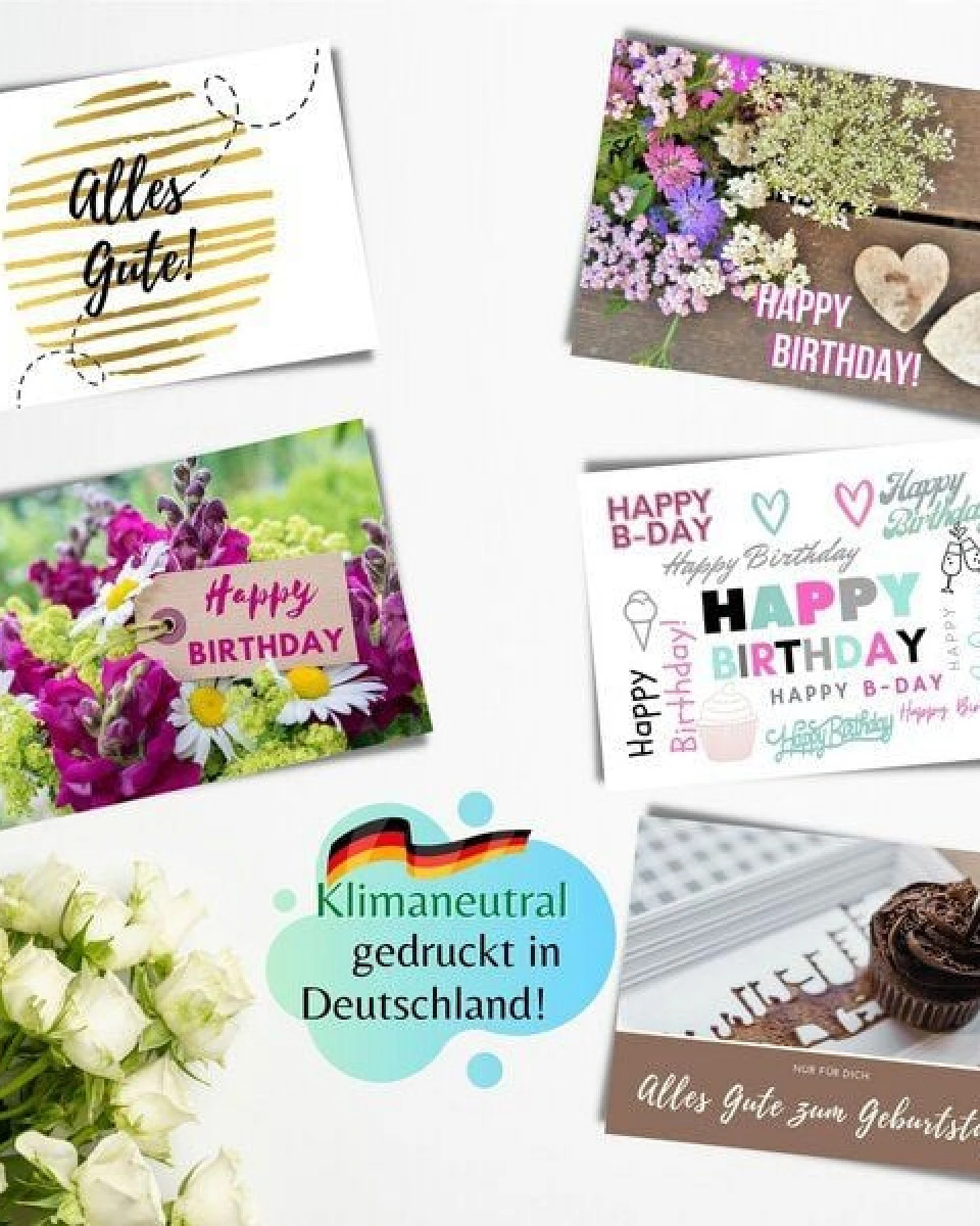 Domelo 20er Set Geburtstagskarten mit Umschlag Glückwunschkarten Postkarte als Grußkarten – Ansicht 4