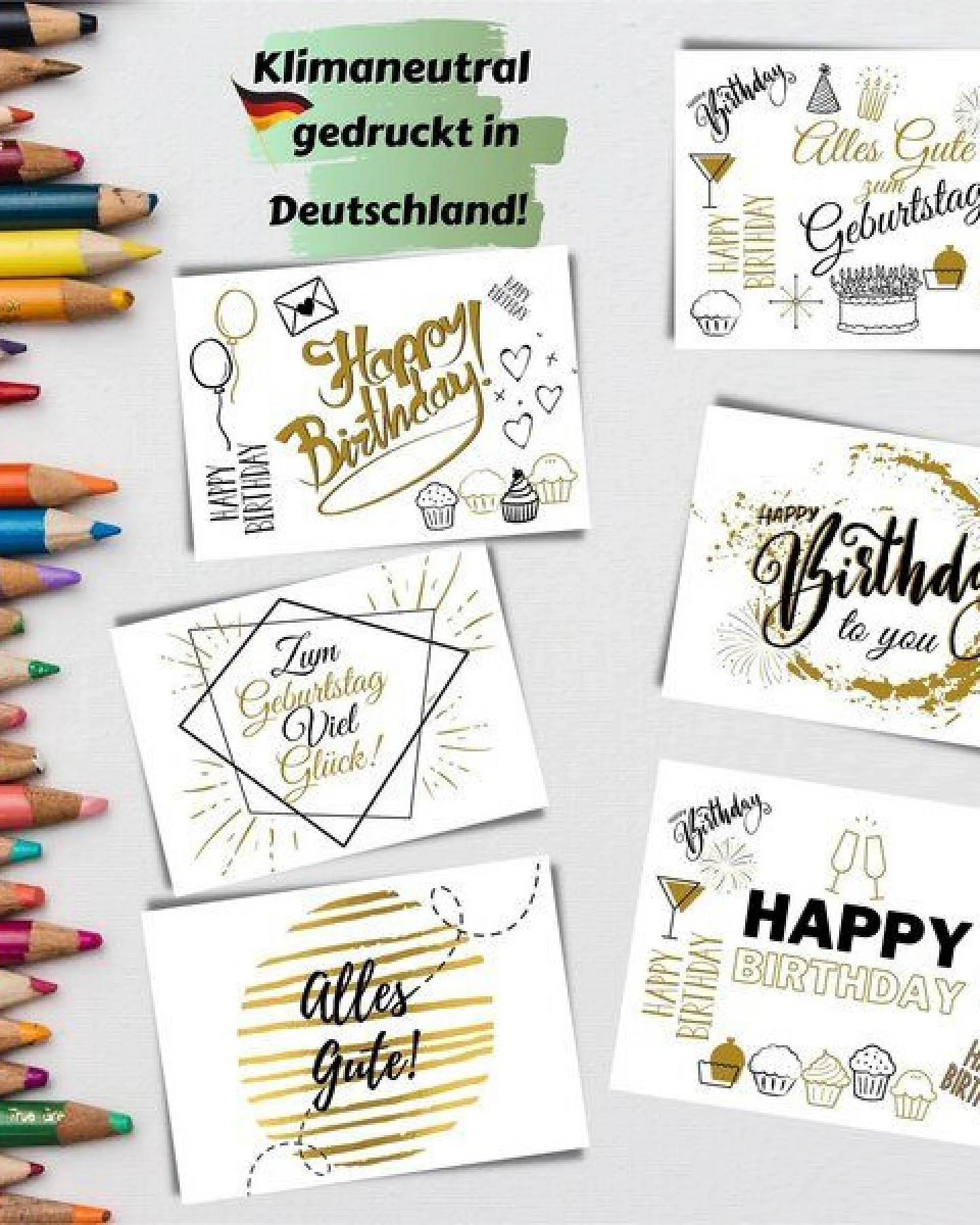 Domelo 24er Set Geburtstagskarten mit Umschlag Glückwunschkarten Postkarte als Grußkarten – Ansicht 4