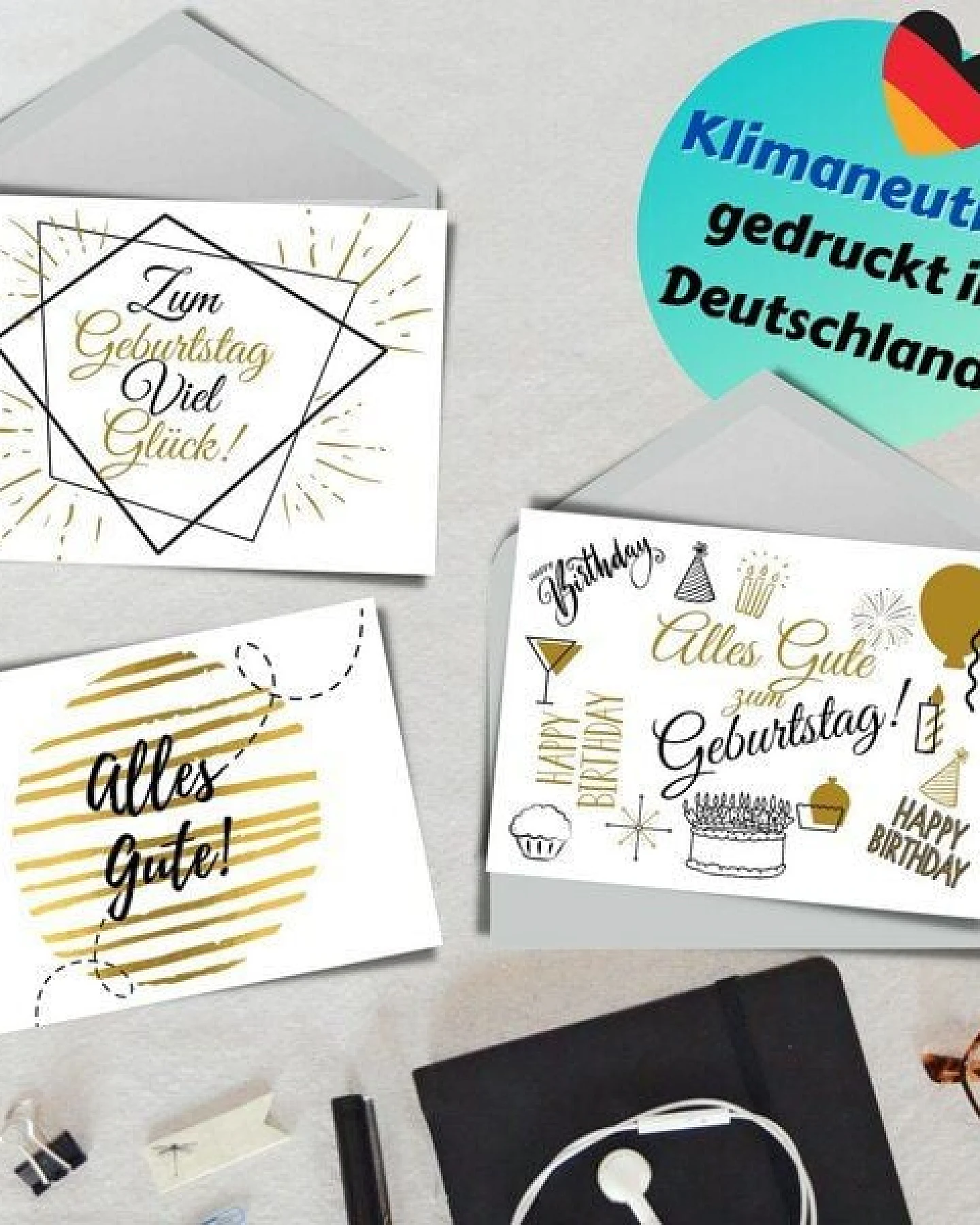 Domelo 24er Set Geburtstagskarten mit Umschlag Glückwunschkarten Postkarte als Grußkarten – Ansicht 3
