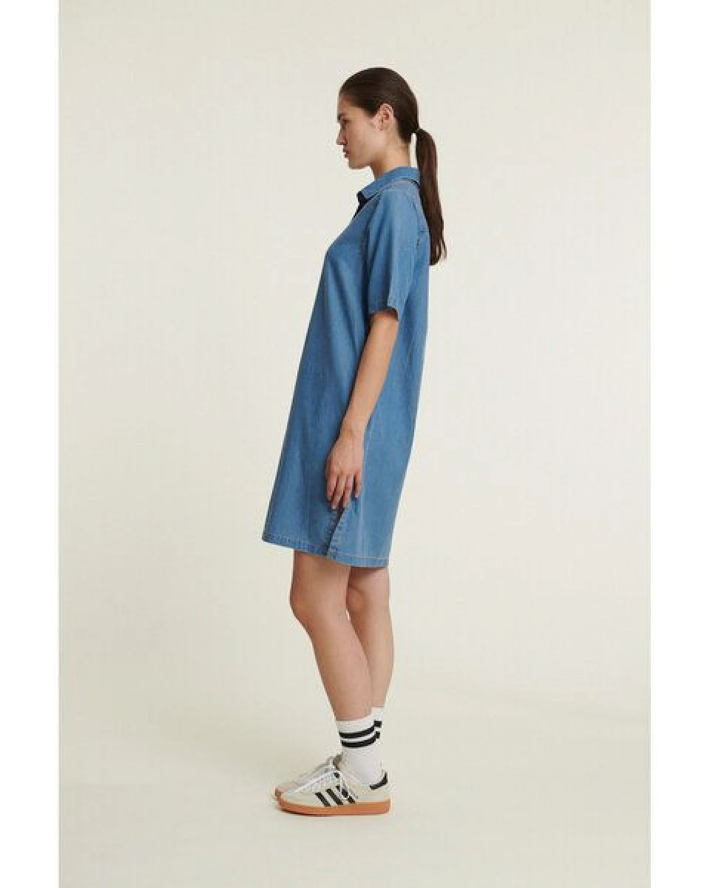Basic Apparel Bine Polo Kleid aus Tencel und Bio-Baumwolle – Ansicht 2