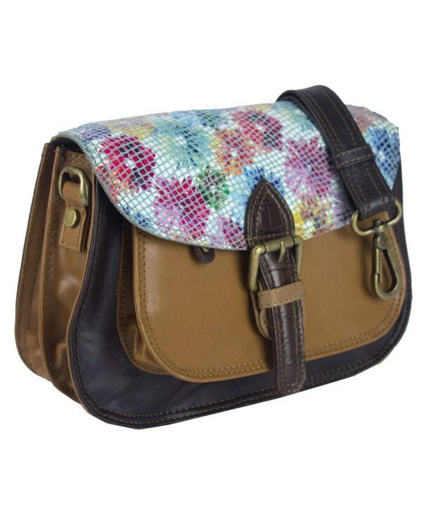 Sunsa Damen Ledertasche bunte Umhängetasche kleine Leder Tasche – Ansicht 4