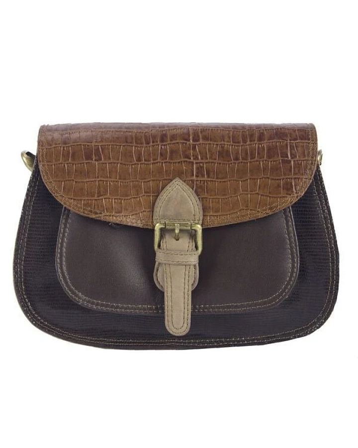 Sunsa Damen Ledertasche bunte Umhängetasche kleine Leder Tasche