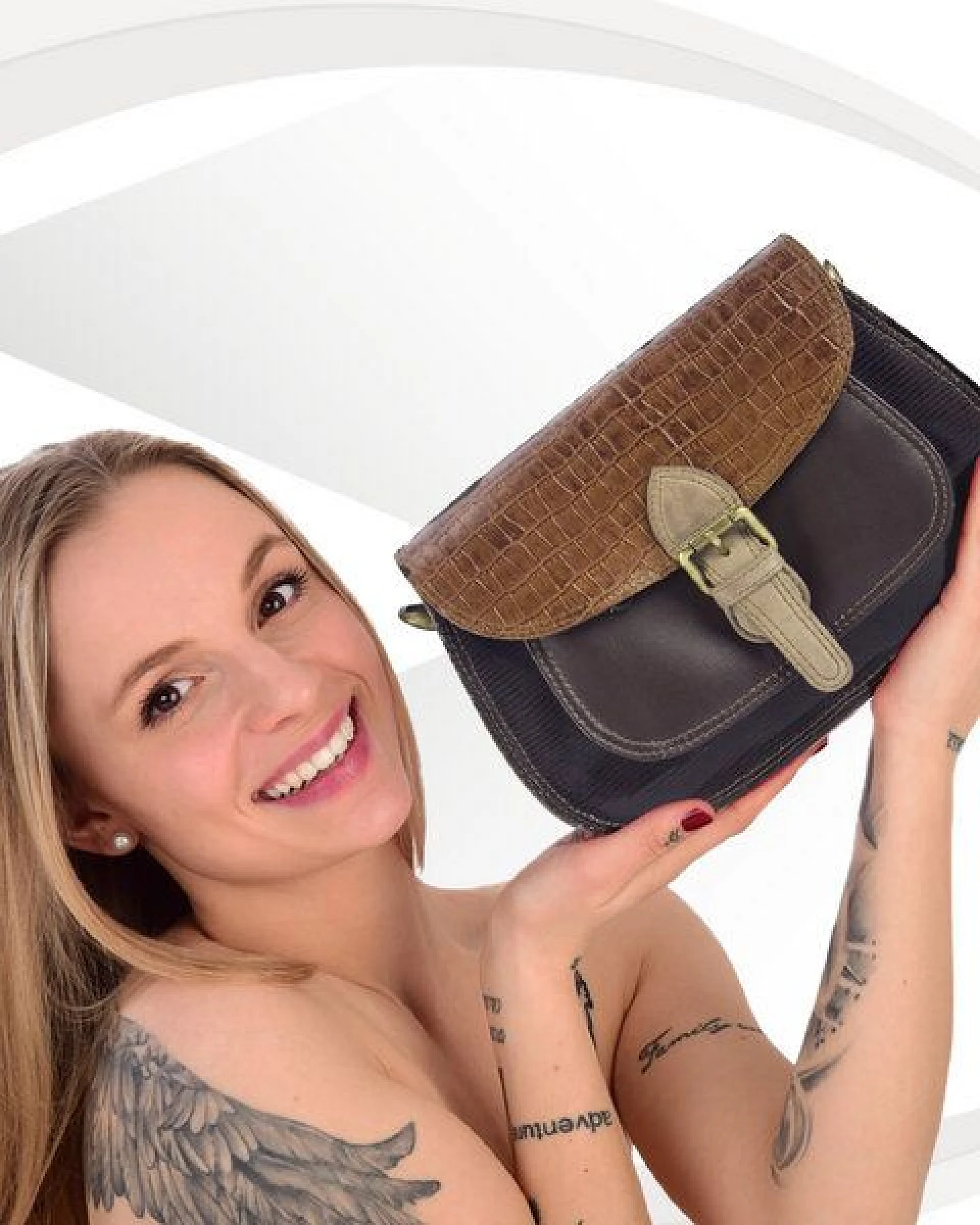 Sunsa Damen Ledertasche bunte Umhängetasche kleine Leder Tasche – Ansicht 2