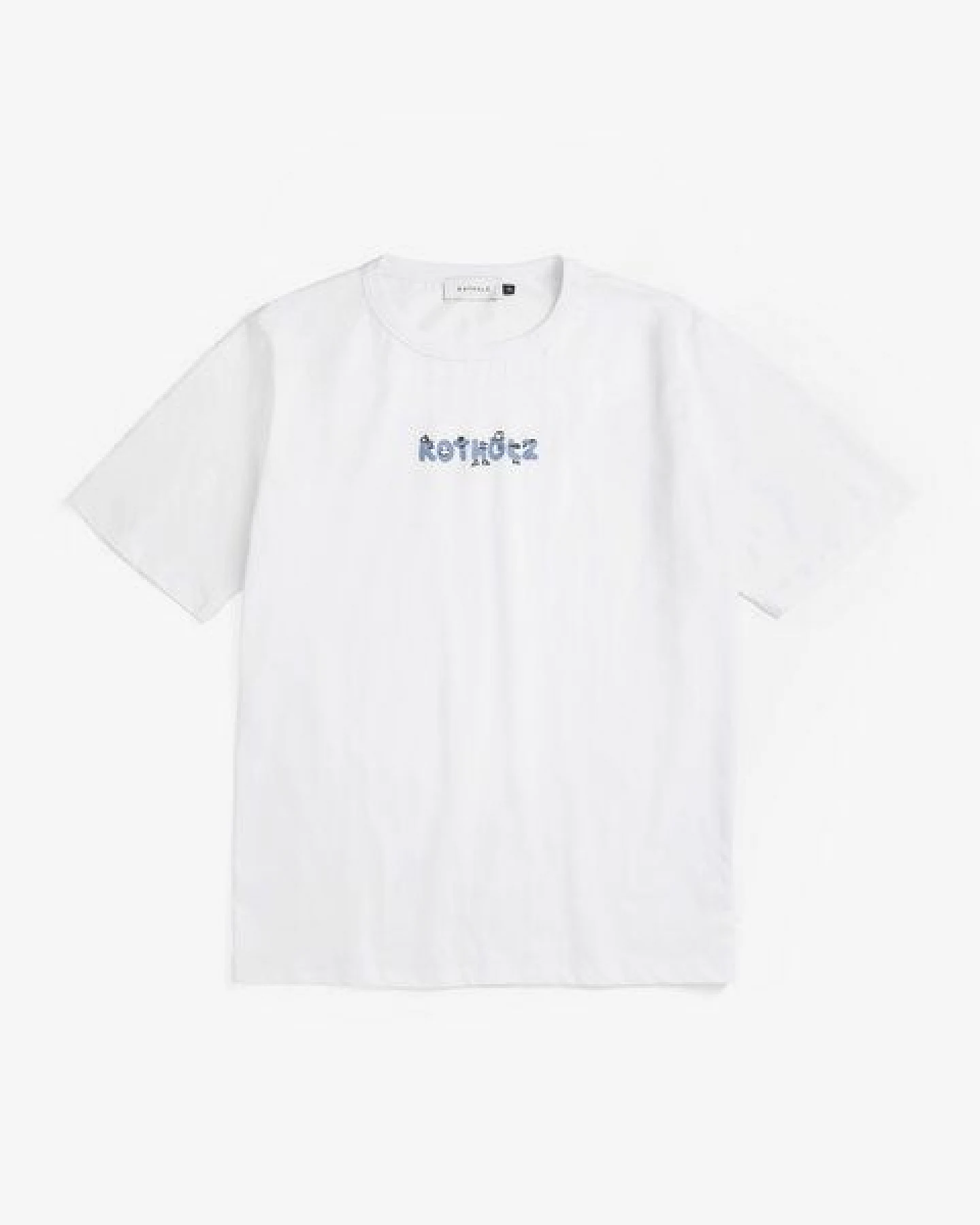 Rotholz Logo Print T-shirt Bio Baumwolle - Weiß – Ansicht 4