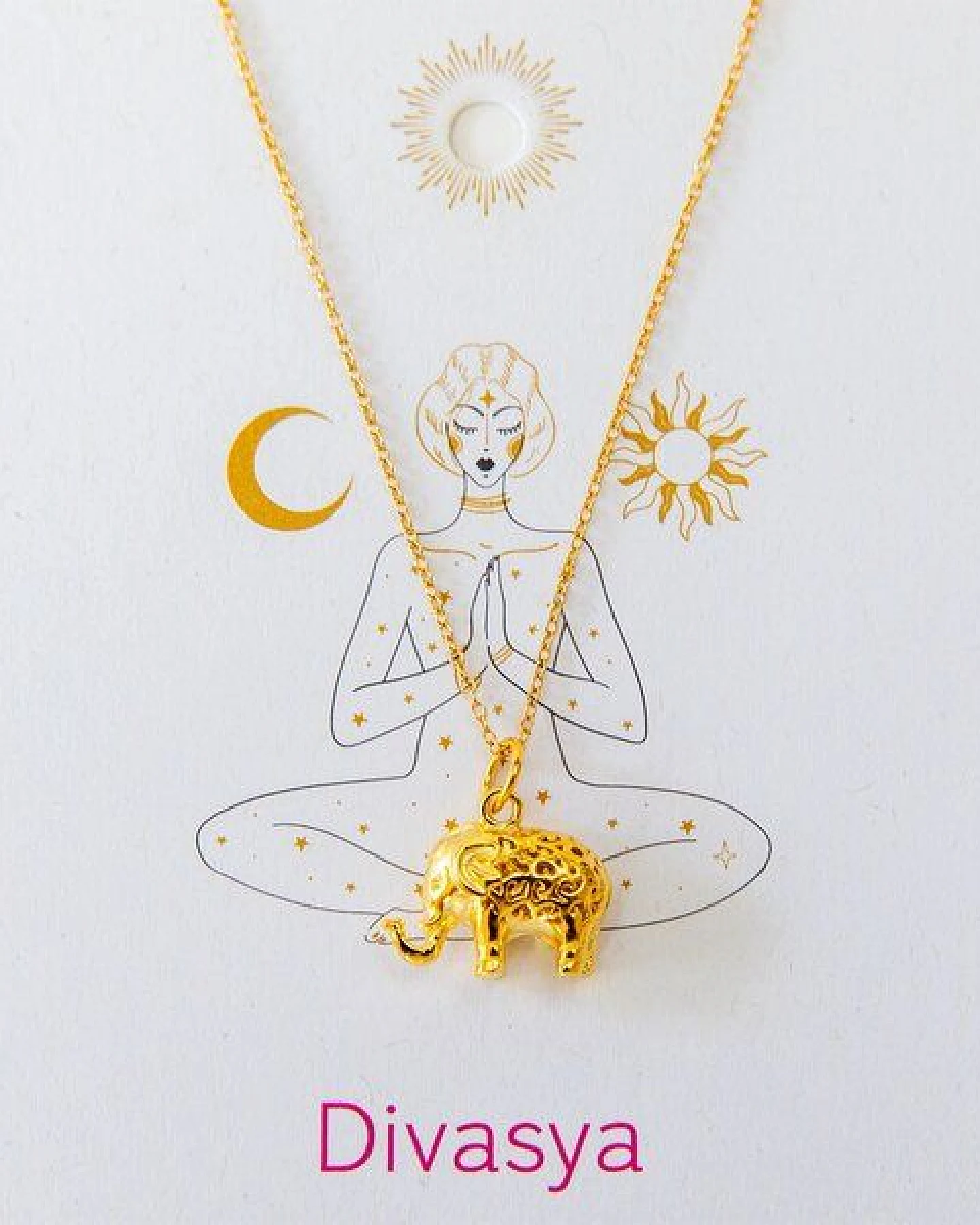 Divasya Gold-Halskette Elephant Soul – Ansicht 2