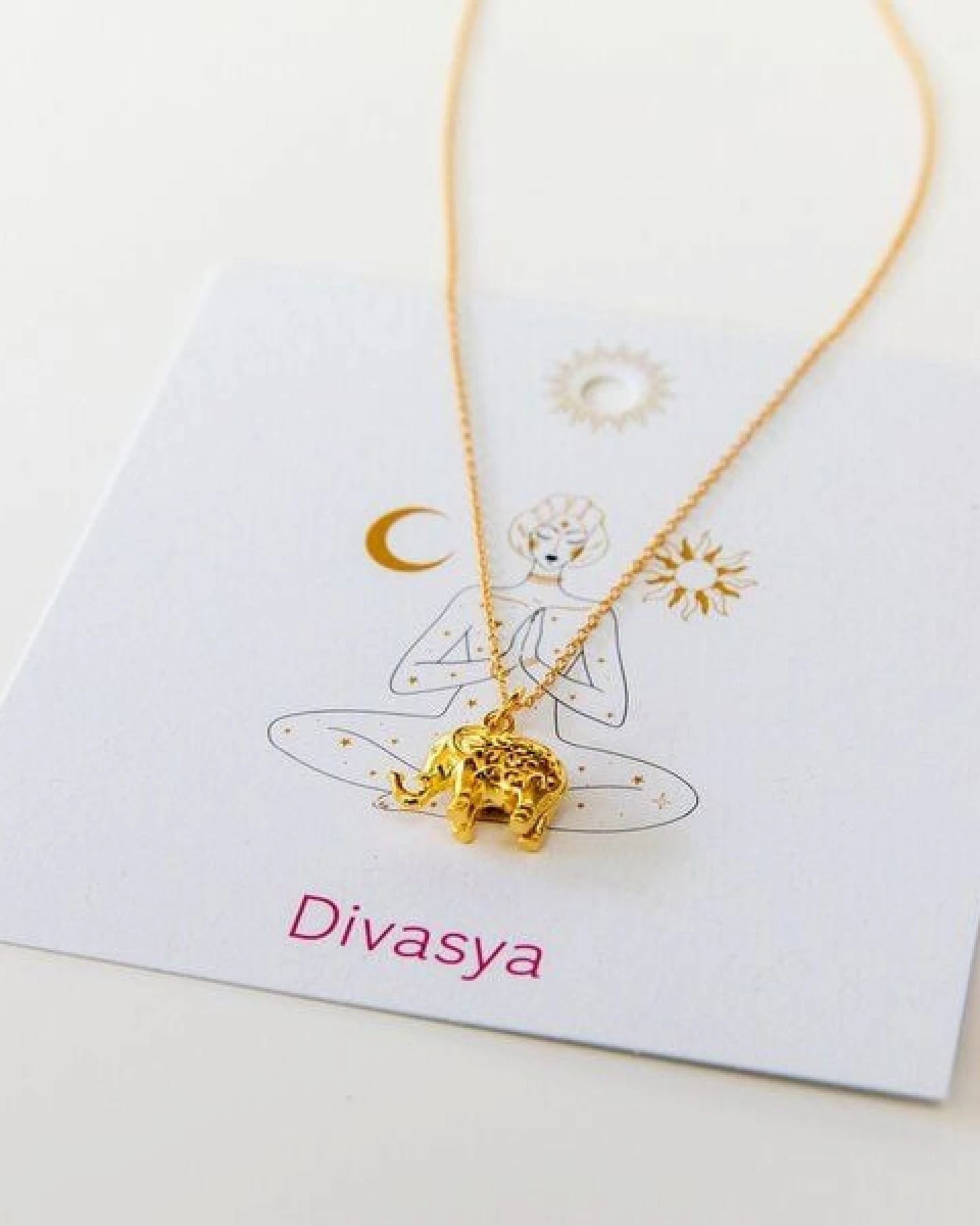 Divasya Gold-Halskette Elephant Soul – Ansicht 4