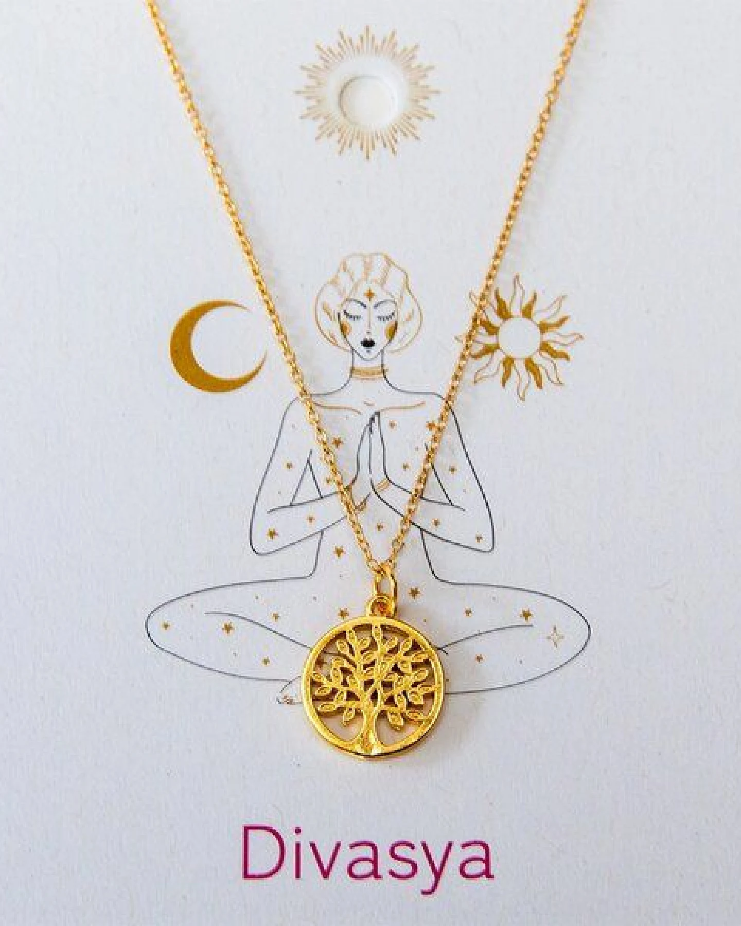 Divasya Gold-Halskette Lebensbaum – Ansicht 2