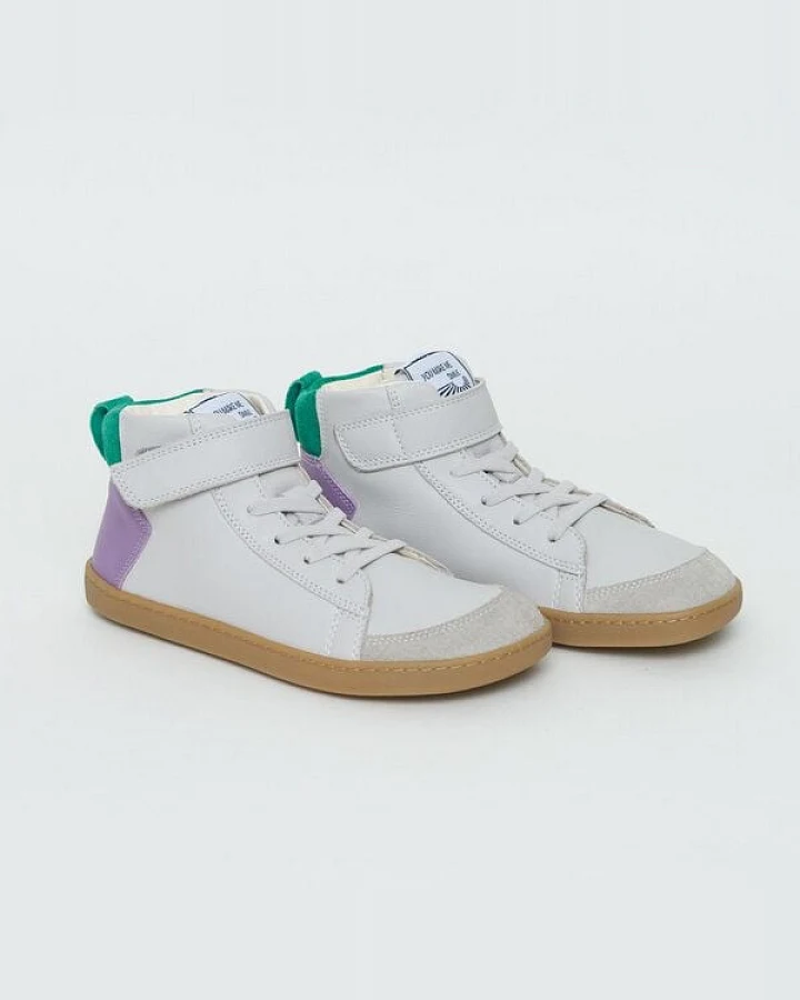 Mikusasa Barfußsneaker Izi mit Klett und elastischen Schnürsenkeln für Kinder Barfußschuh