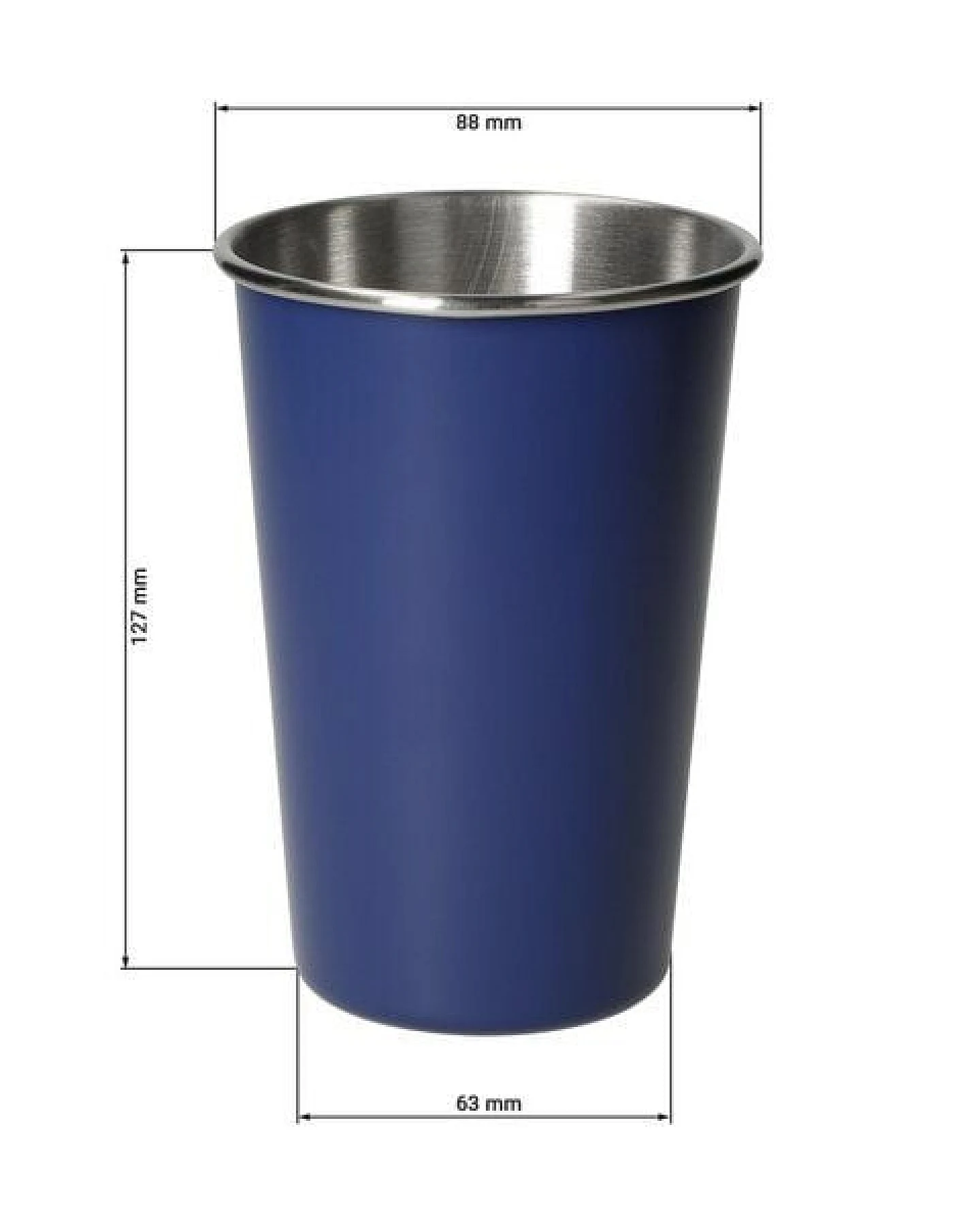 elasto Edelstahl Becher 500 ml 'Metallo' - robuster Trinkbecher für unterwegs – Ansicht 4