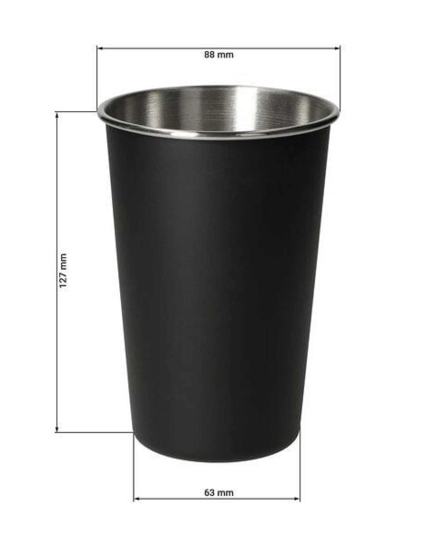 elasto Edelstahl Becher 500 ml 'Metallo' - robuster Trinkbecher für unterwegs – Ansicht 4